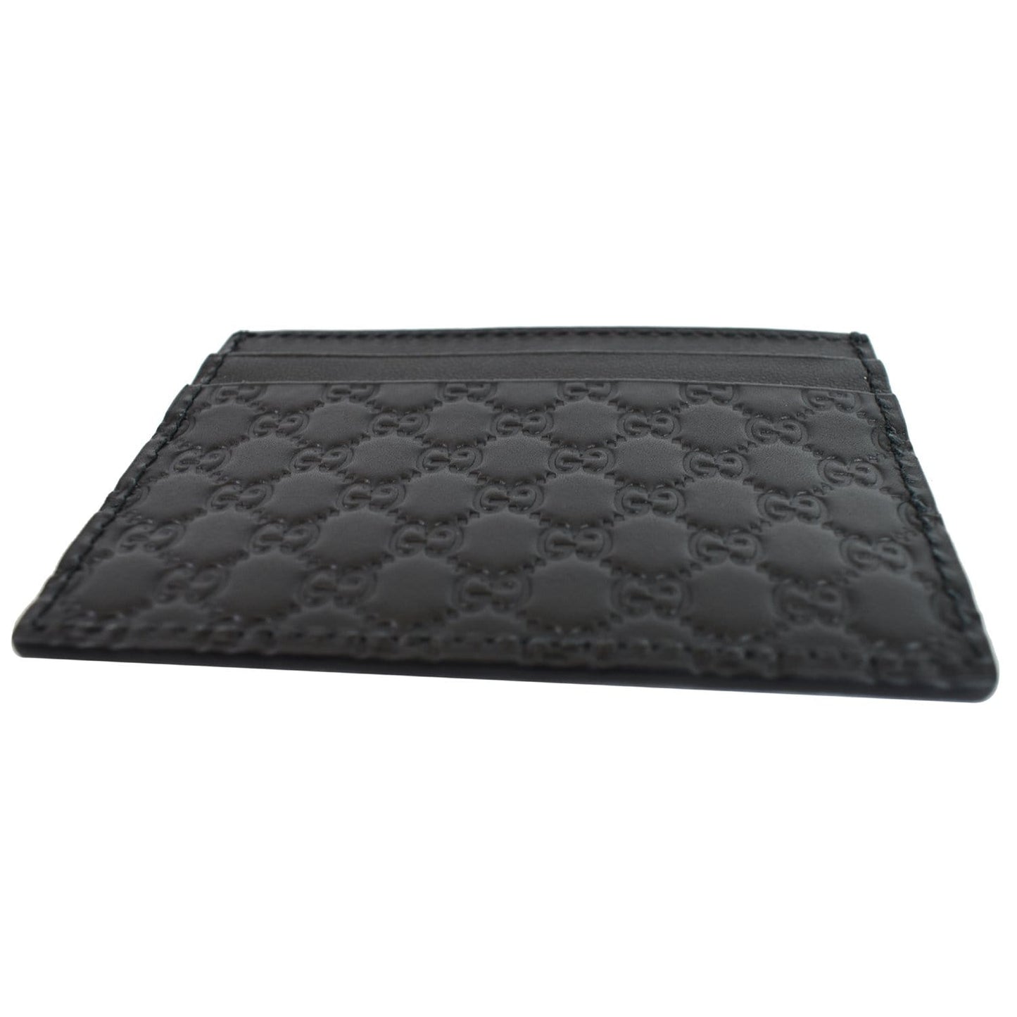 Gucci Microssima Card Case Clutch Bag Black