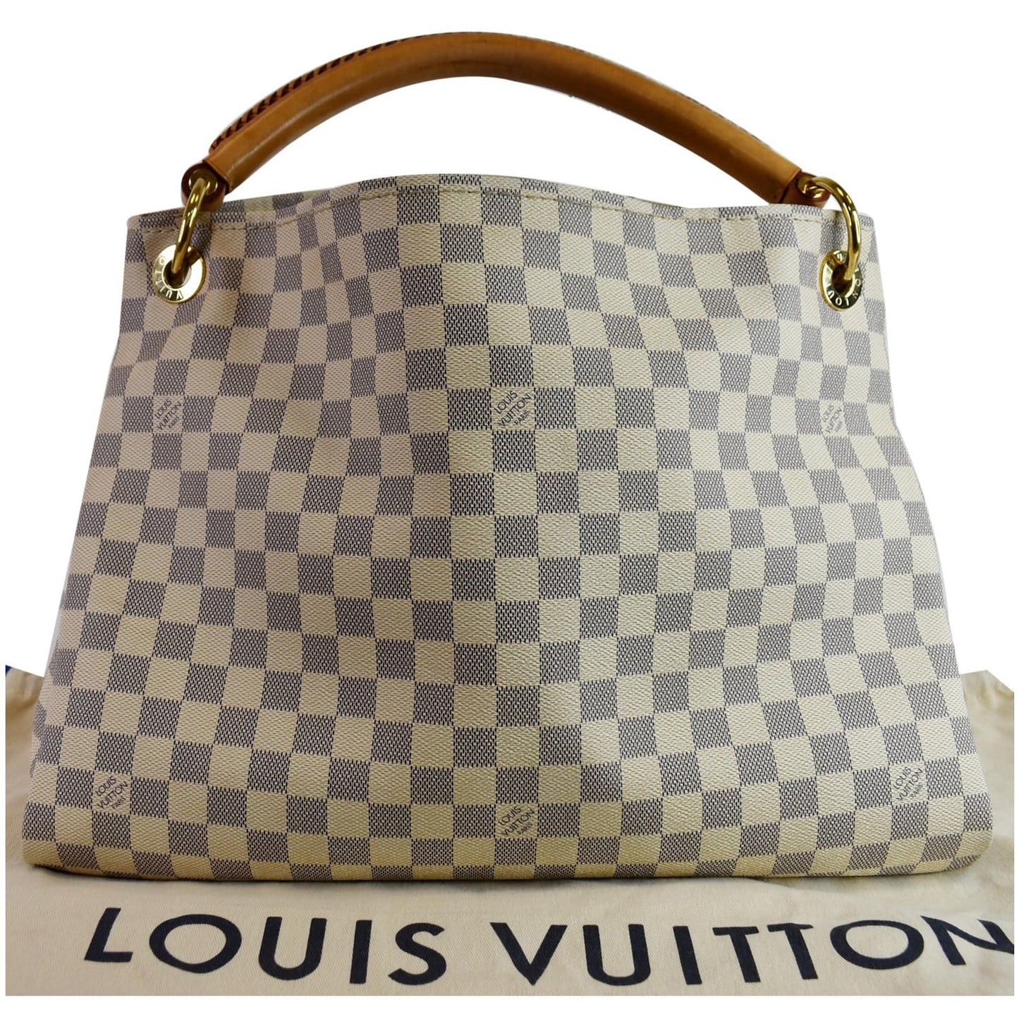 Louis Artsy Mm Damier Azur Shoulder Bag White