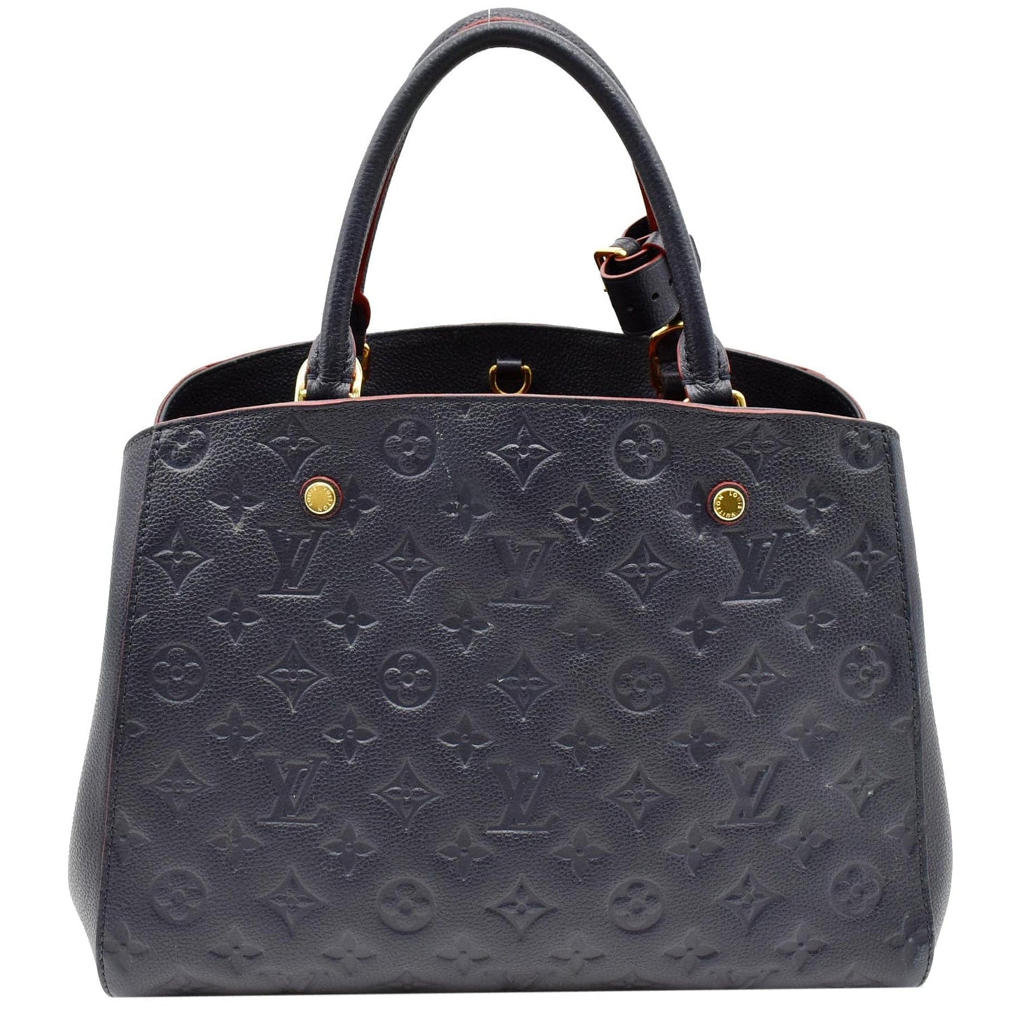 Louis Montaigne Mm Empreinte Shoulder Bag Navy Monogram Blue