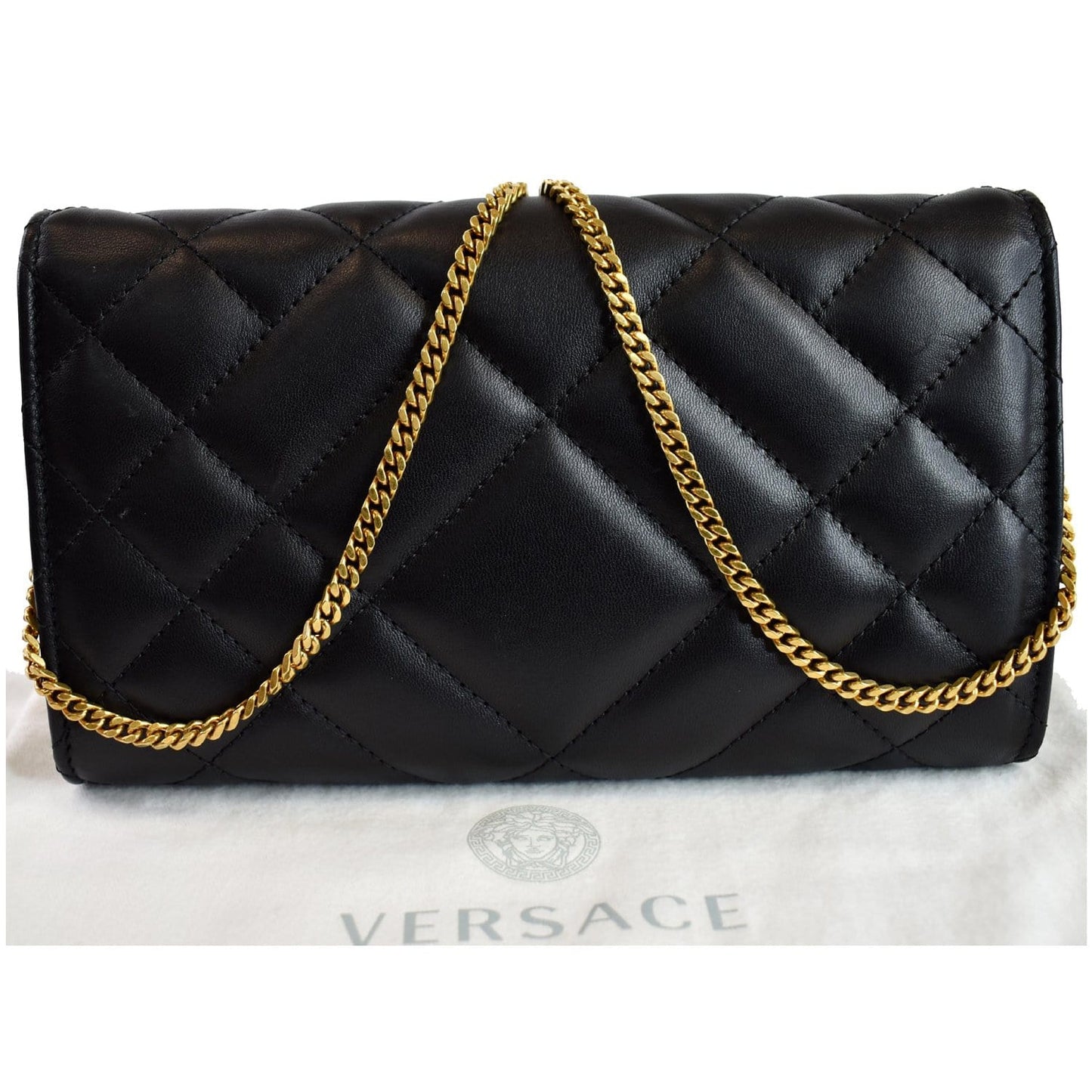 Gucci Icon Wallet On Chain Crossbody Bag Leather Quilted