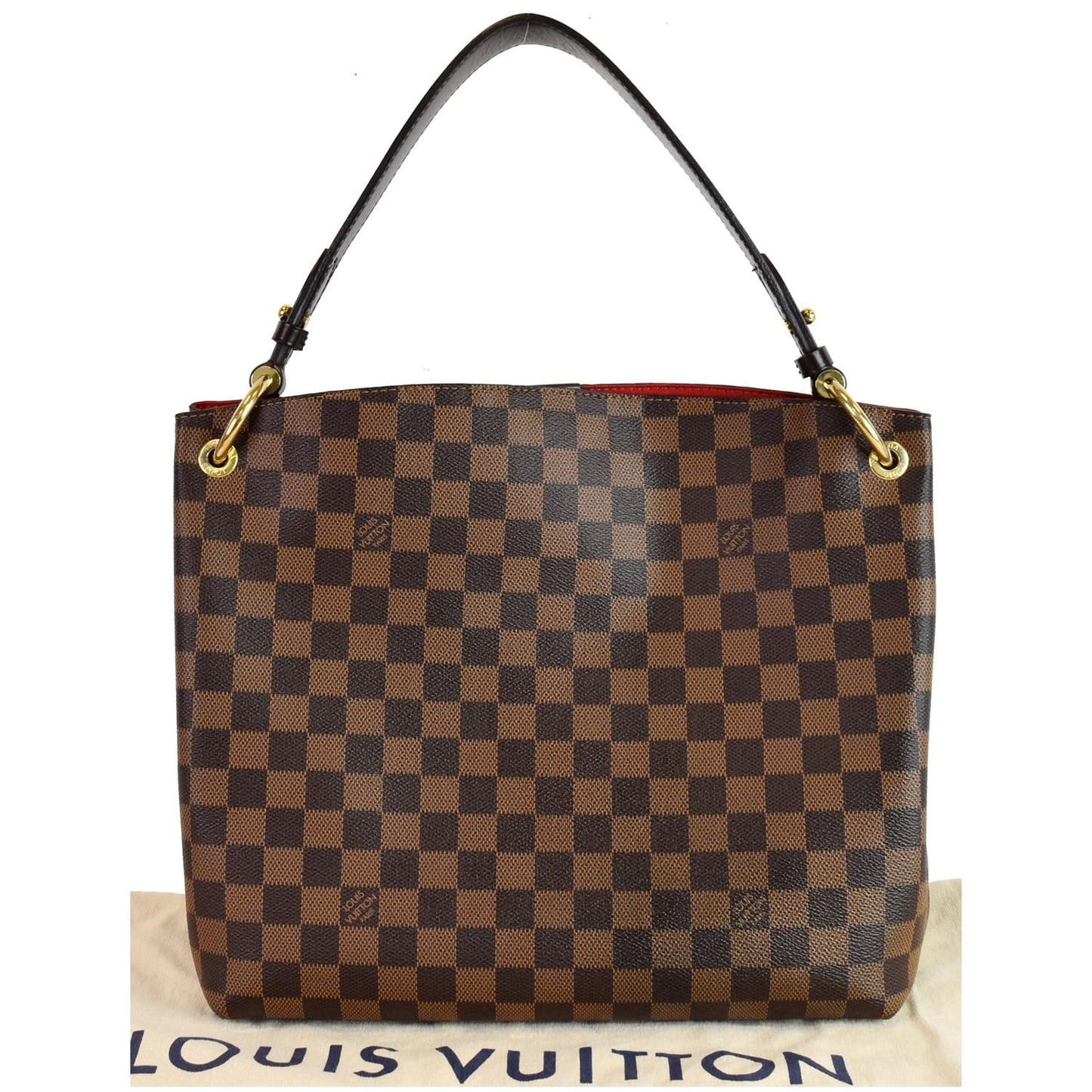 Louis Graceful Pm Damier Ebene Shoulder Bag Brown