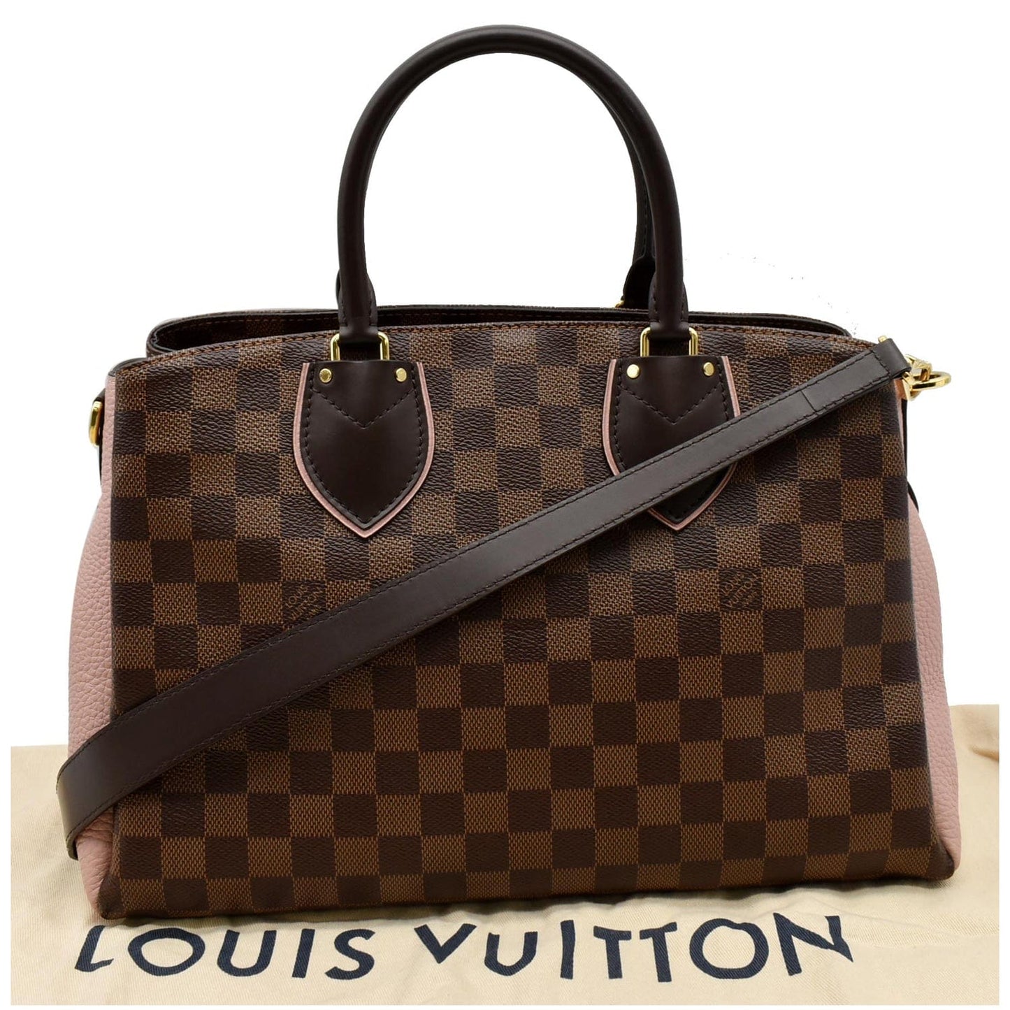Louis Normandy Damier Ebene Shoulder Bag Magnolia Brown