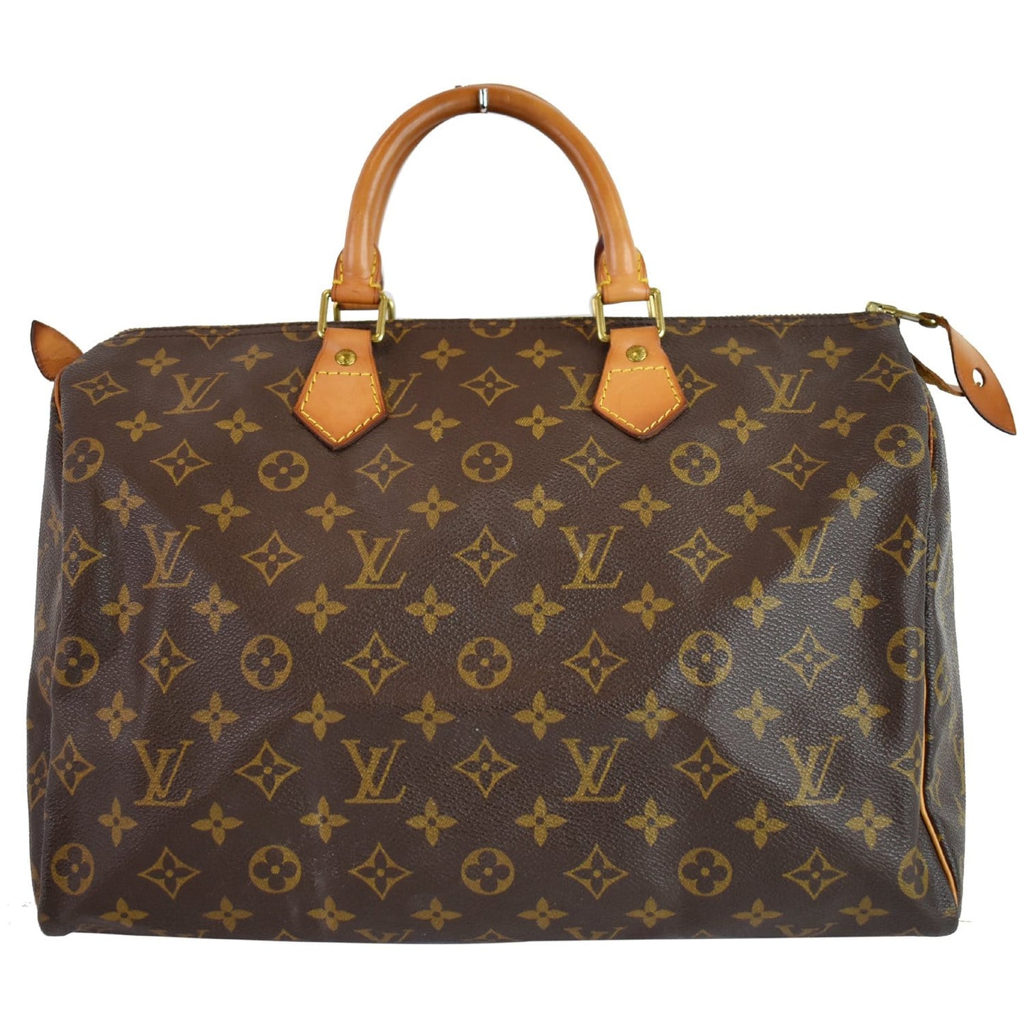 Louis Speedy Satchel Handbag Canvas Monogram Travel Bag Handbag Brown