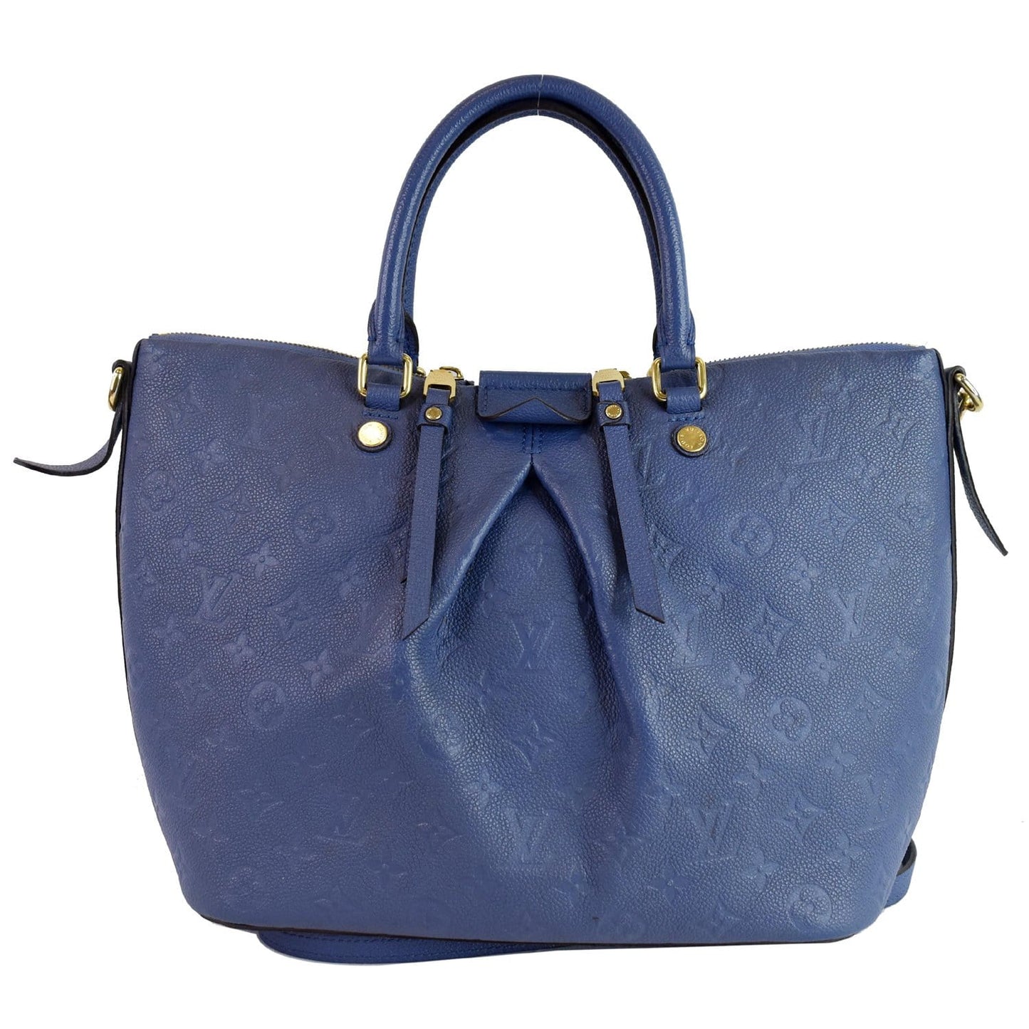 Louis Mazarine Mm Empreinte Shoulder Bag Monogram Blue