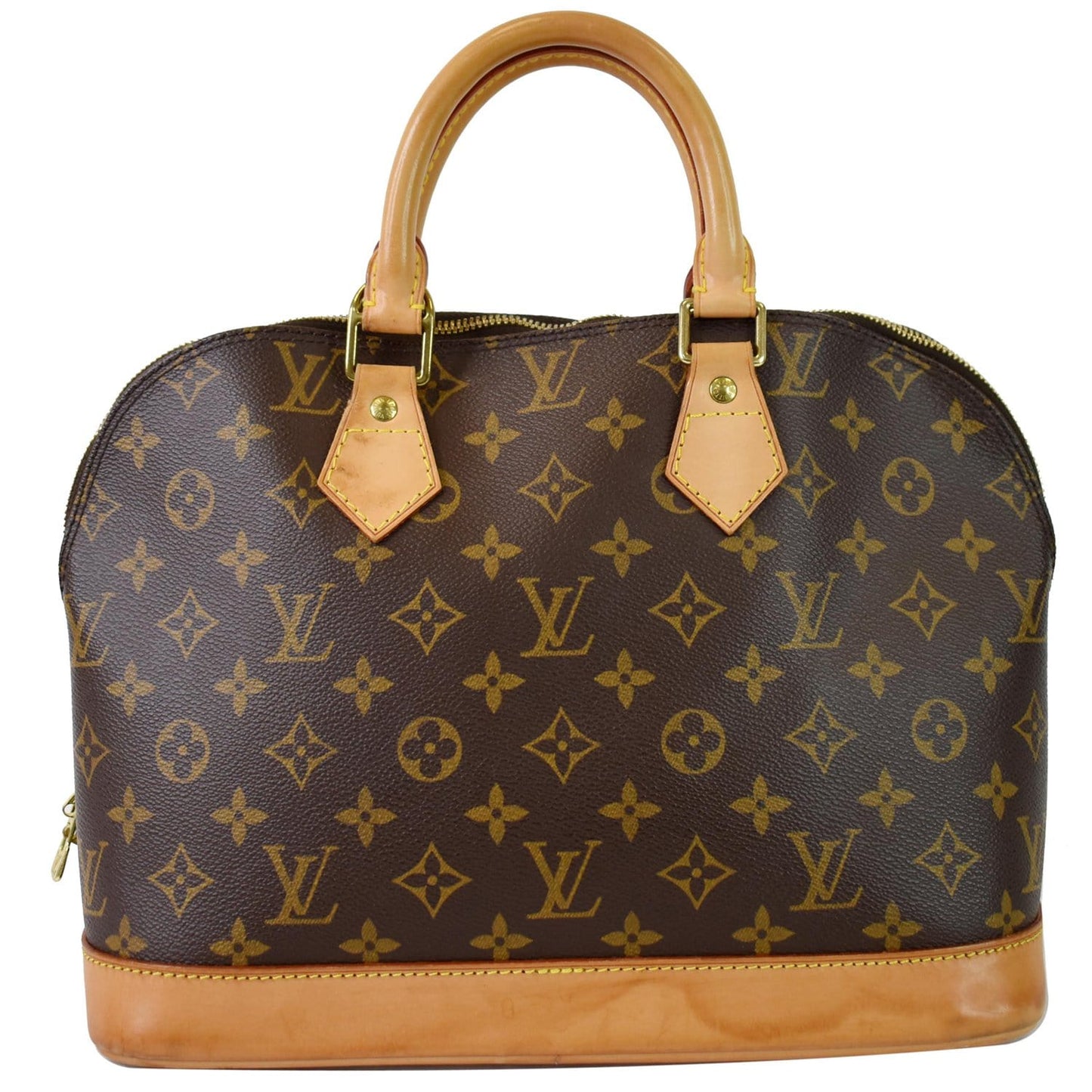 Louis Alma Pm Satchel Bag Canvas Monogram Travel Bag Brown 1