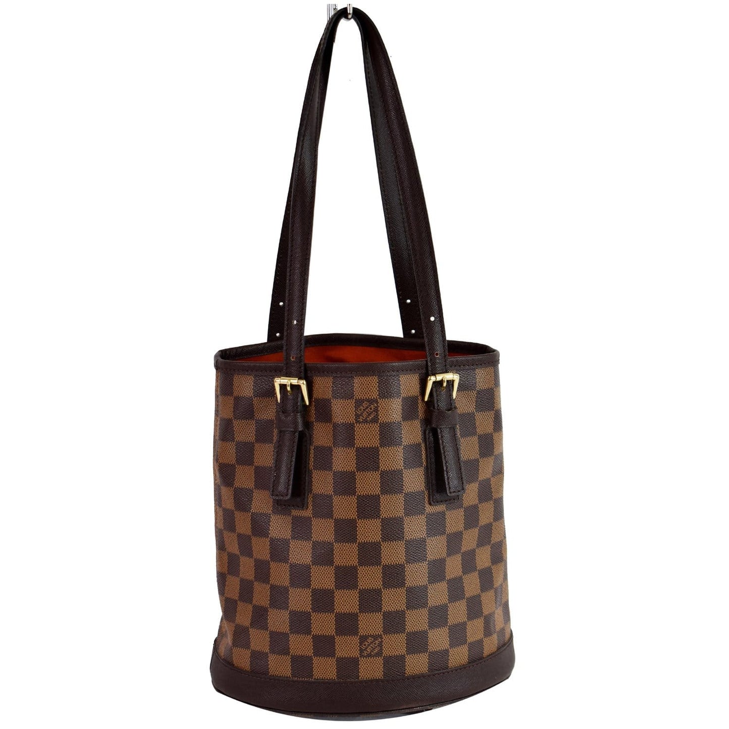 Louis Marais Damier Ebene Shoulder Bag Brown Bucket