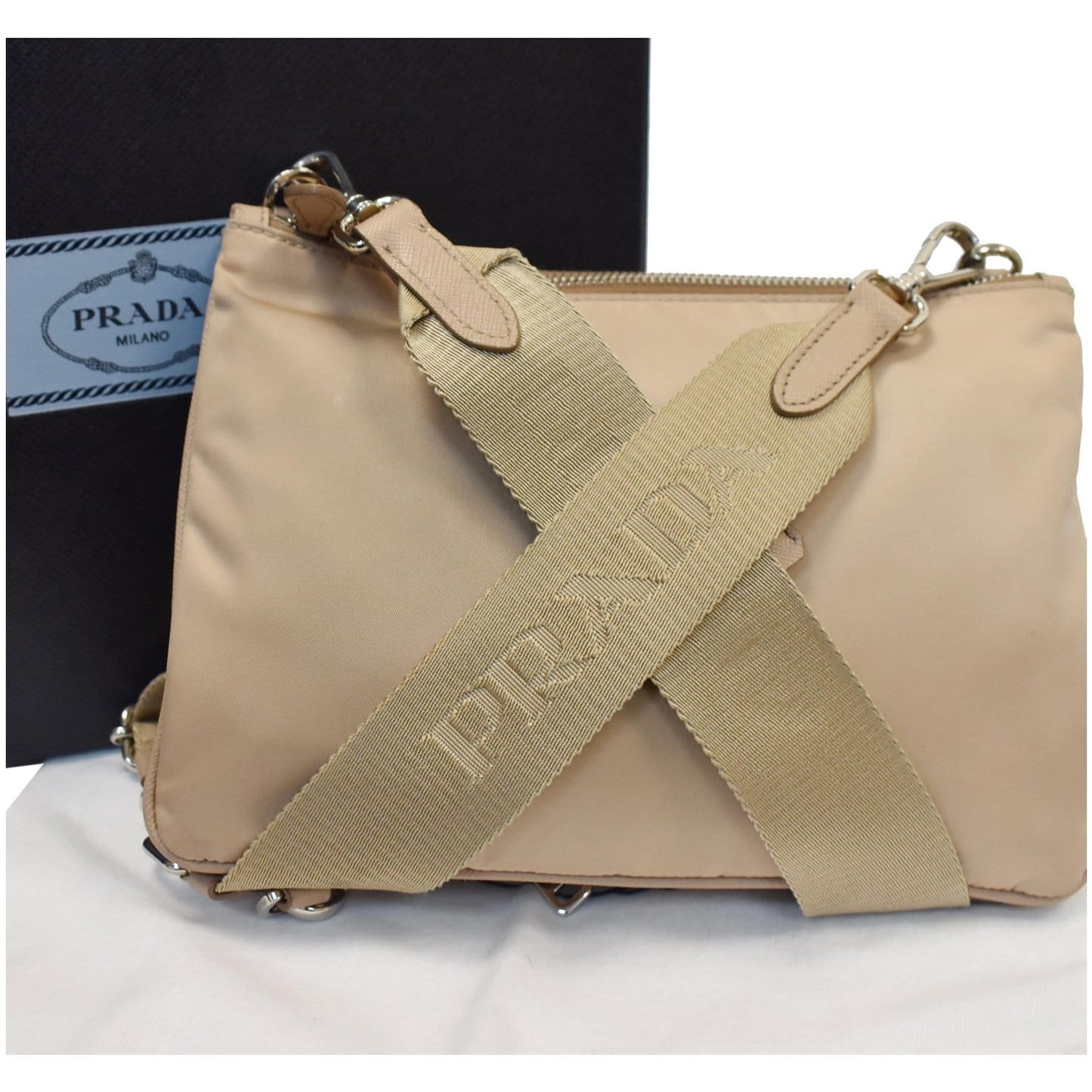 Prada Re Edition Shoulder Bag Nylon Tan Bag Tan