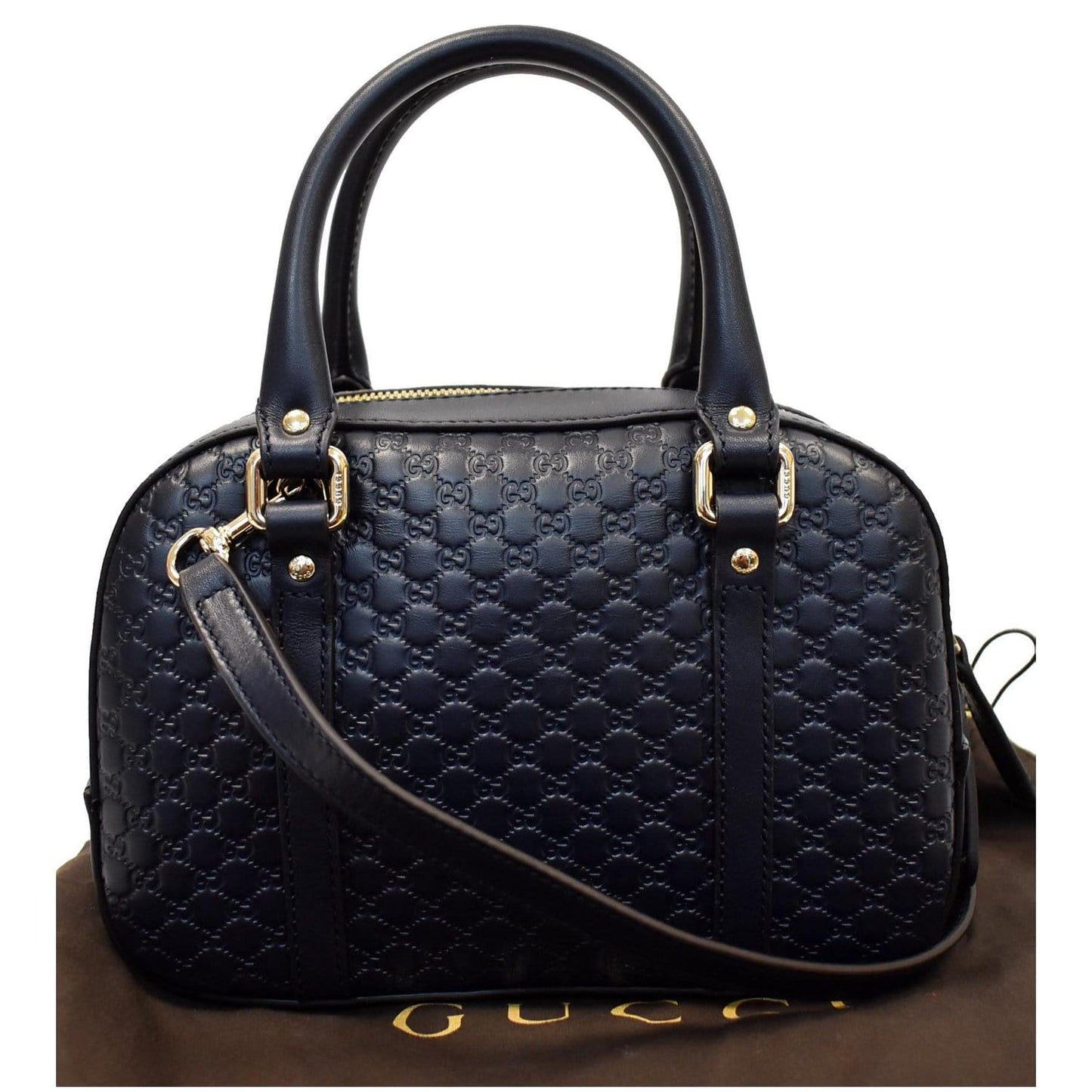 Gucci Microssima Crossbody Bag Leather Blue