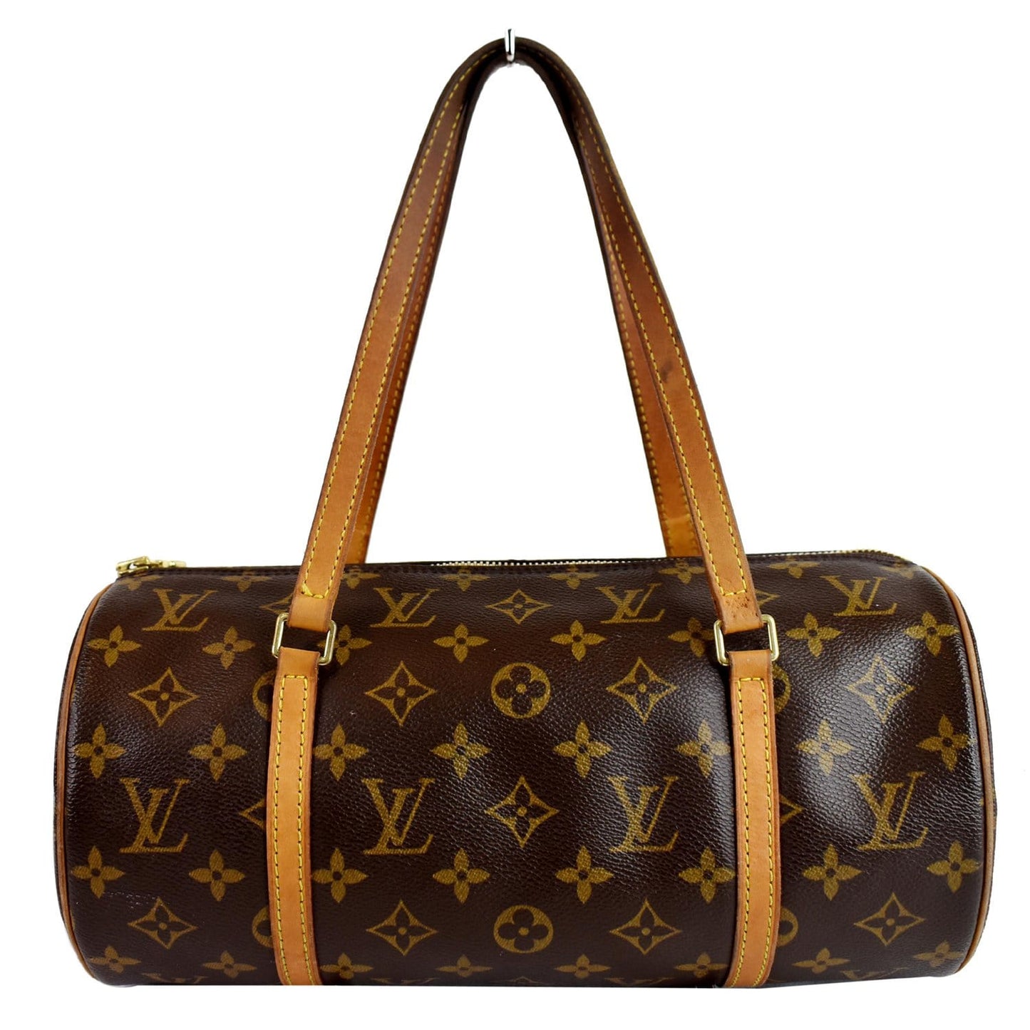 Louis Papillon Satchel Bag Canvas Monogram Travel Bag Bag Brown