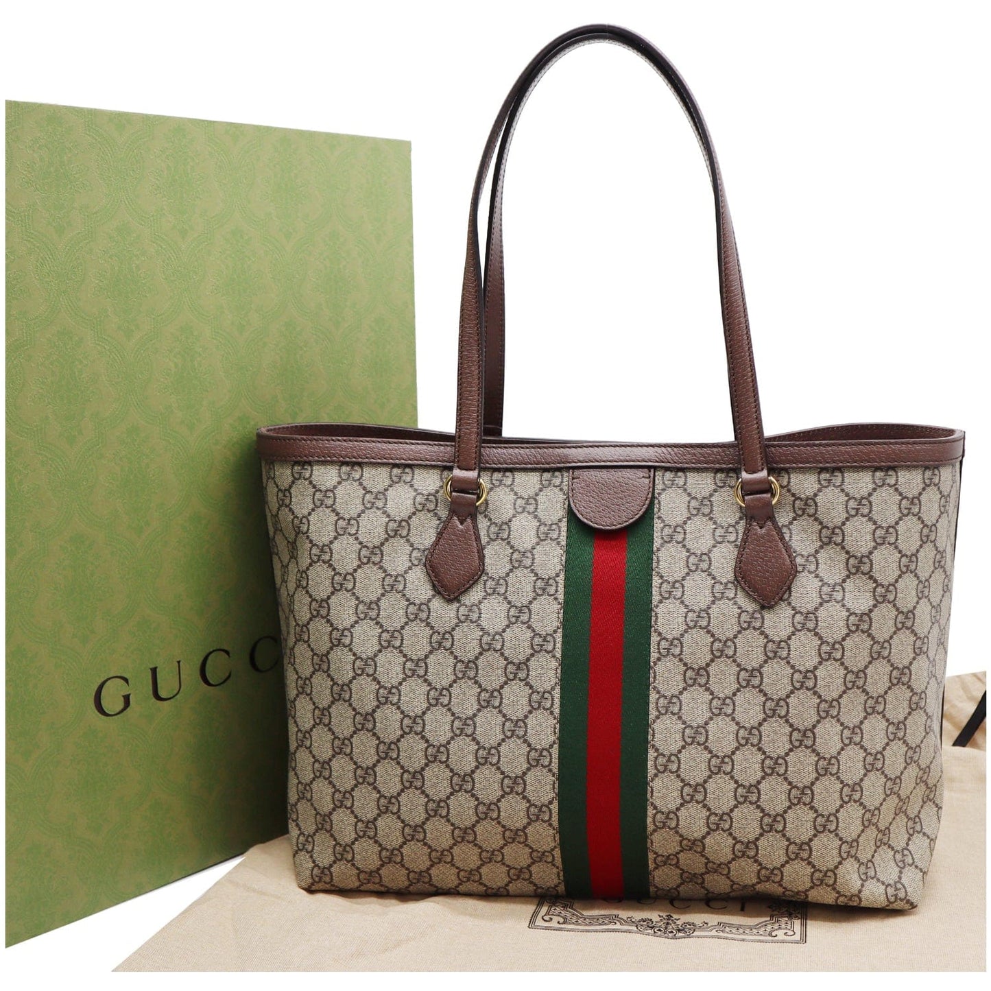 Gucci Ophidia Supreme Tote Bag Canvas Beige