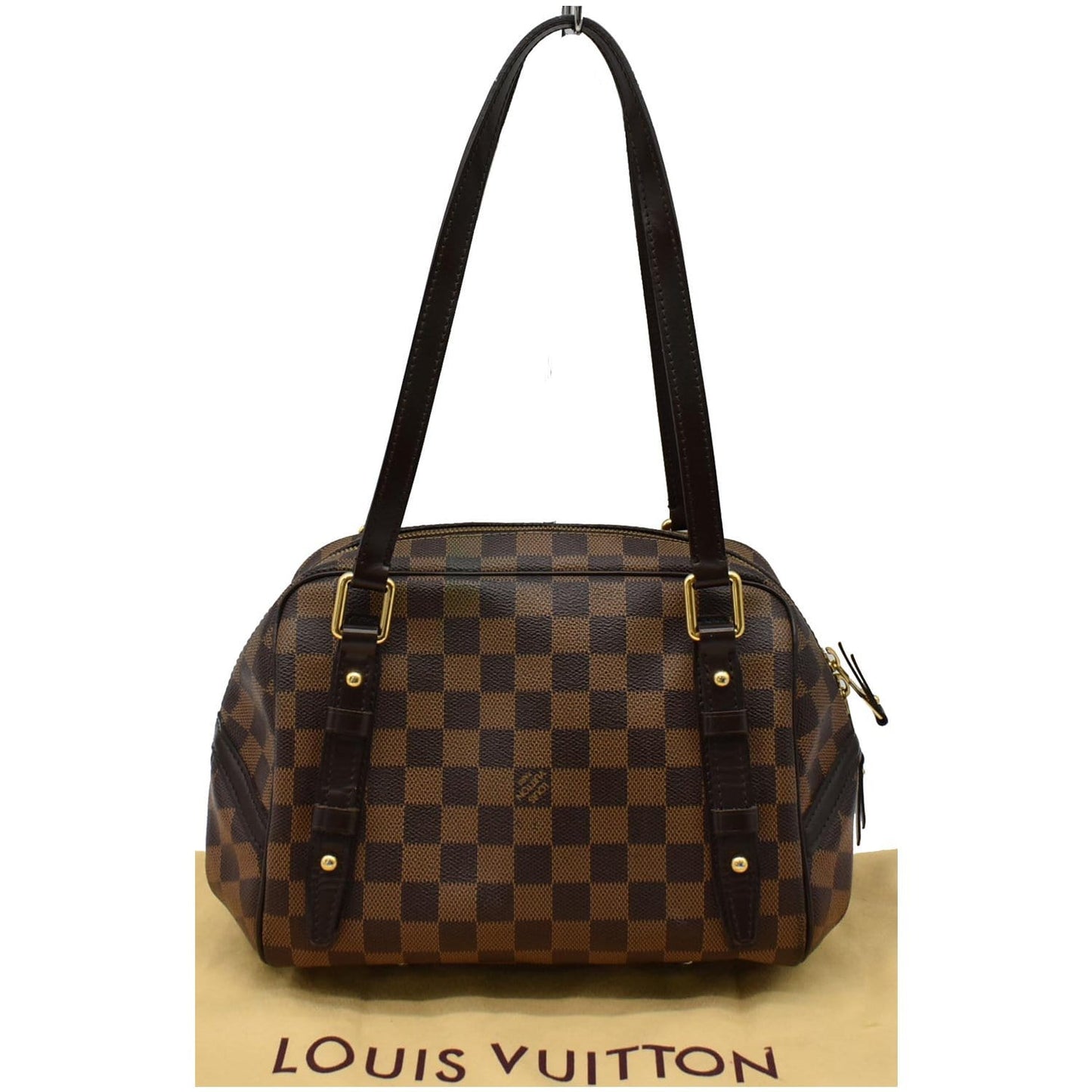 Louis Rivington Pm Damier Ebene Shoulder Bag Brown Brown 3