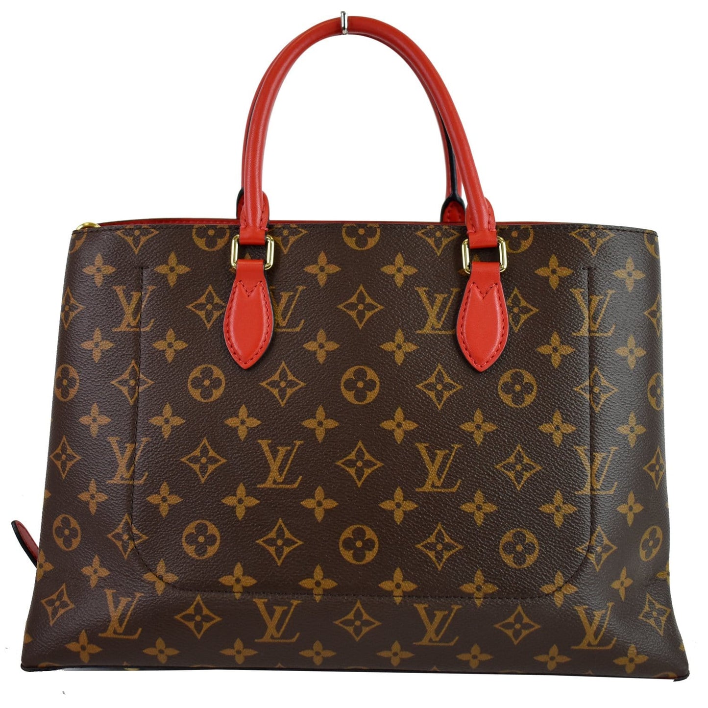 Louis Flower Tote Shoulder Bag Canvas Monogram