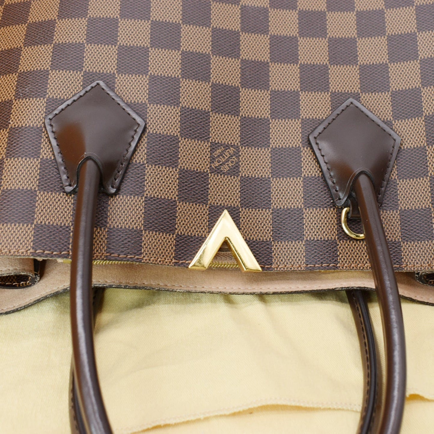 Louis Kensington Damier Ebene Tote Bag Brown