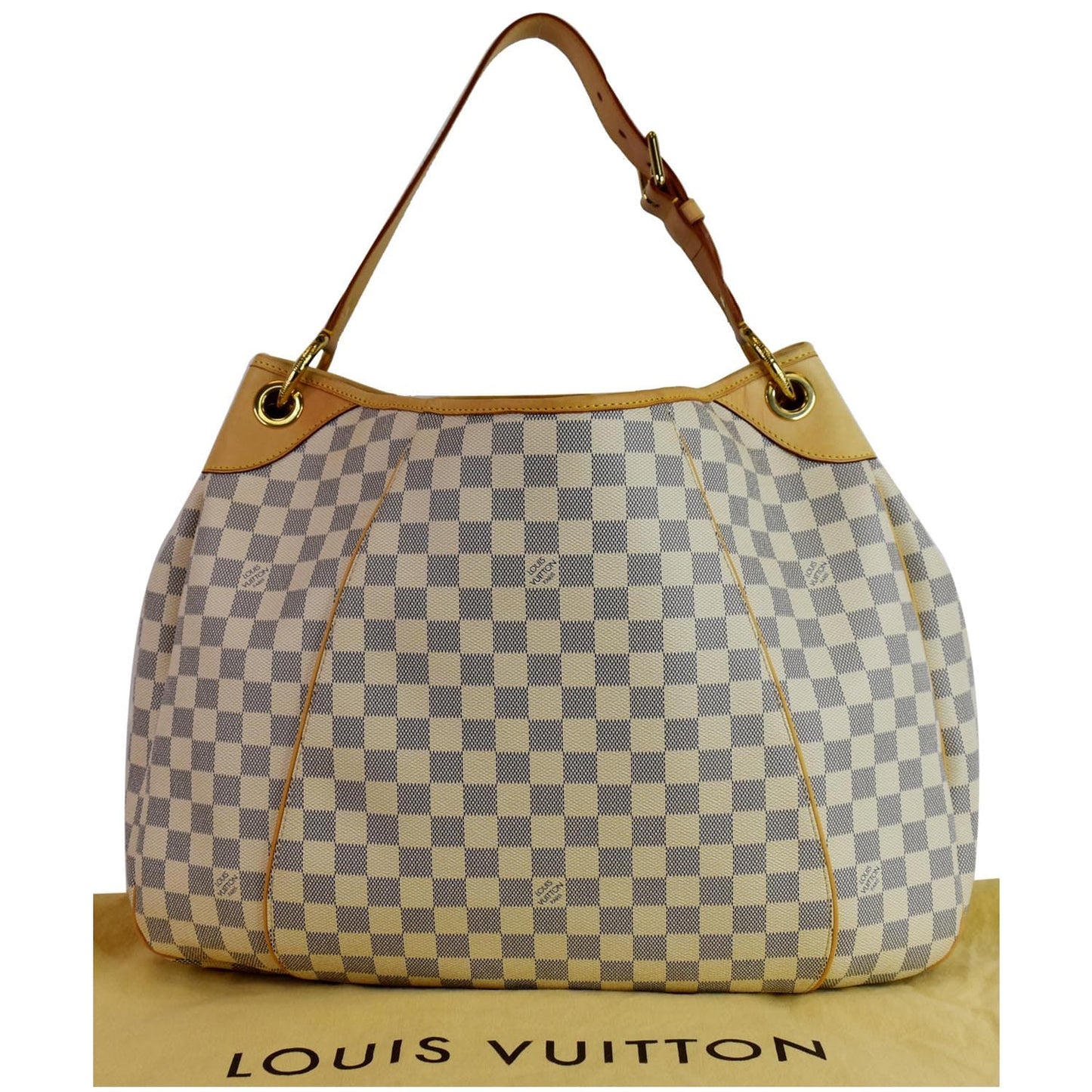 Louis Galliera Gm Damier Azur Shoulder Bag White
