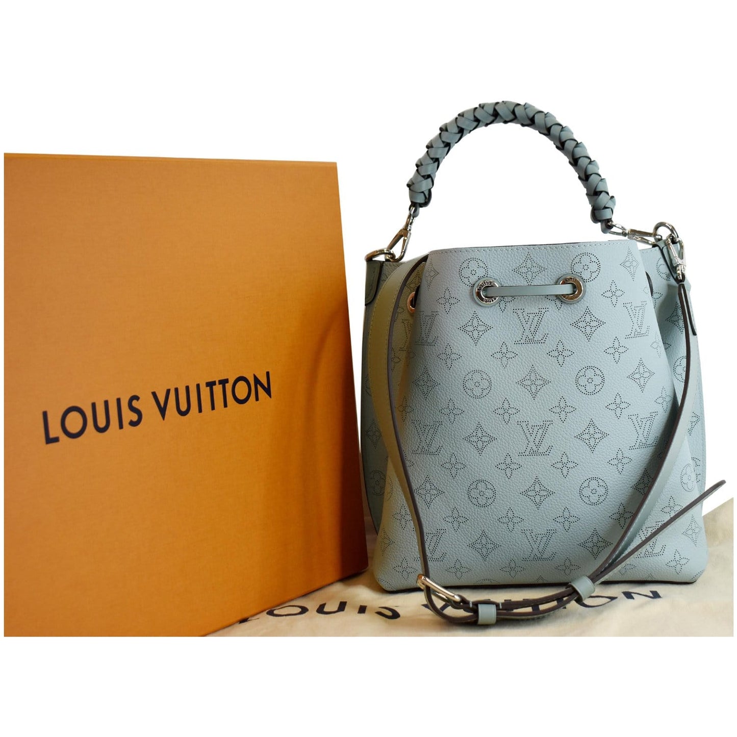 Louis Muria Mahina Perforated Calf Shoulder Bag Leather