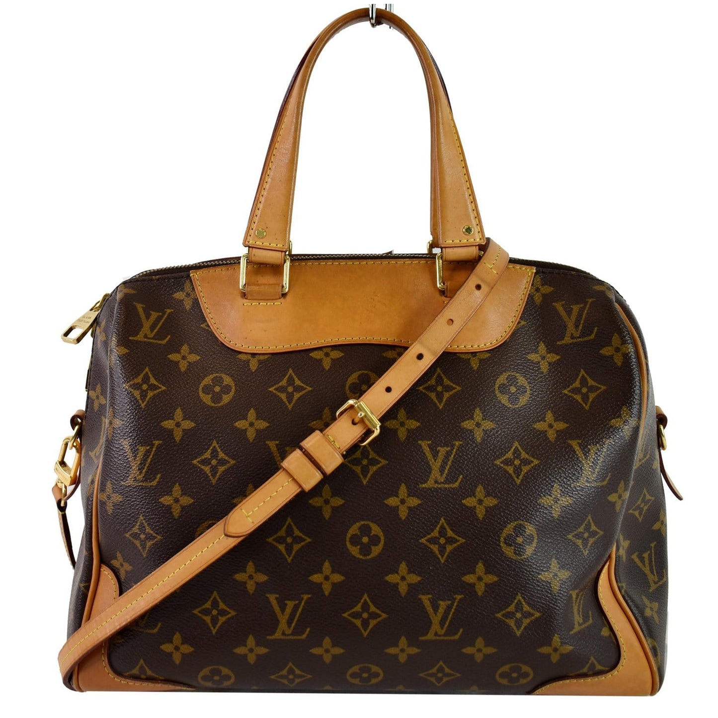 Louis Retiro Nm 2Way Shoulder Bag Canvas Monogram Bag Brown