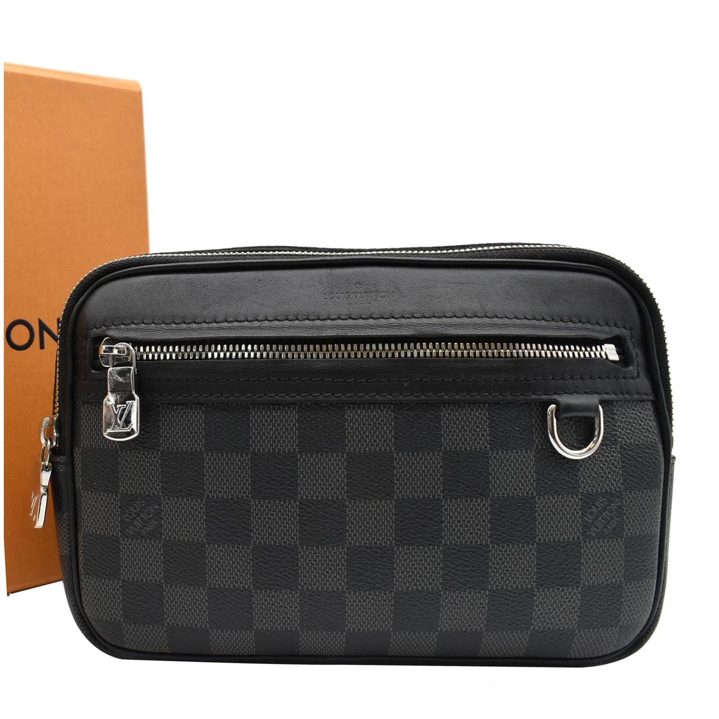 Louis Scott Damier Graphite Messenger Bag Black Crossbody Bag
