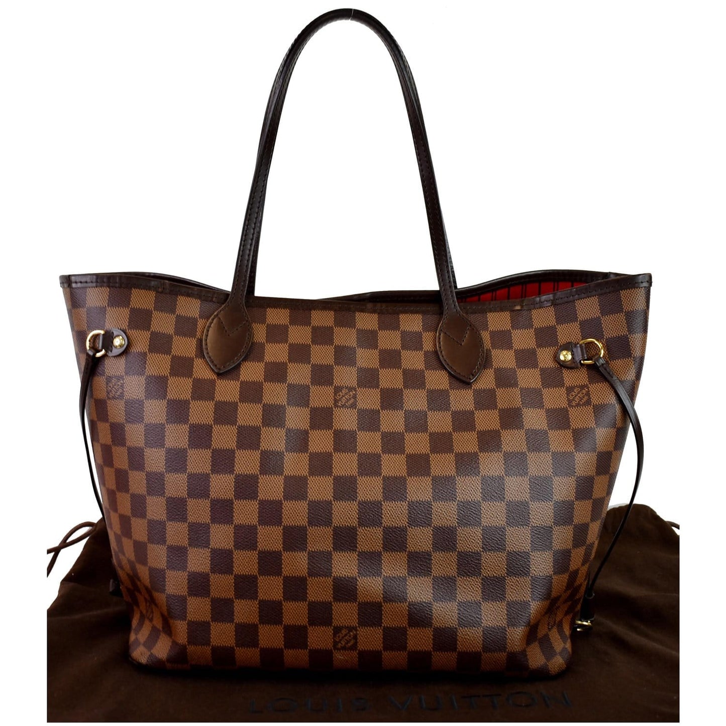 Louis Neverfull Mm Damier Ebene Shoulder Bag Brown