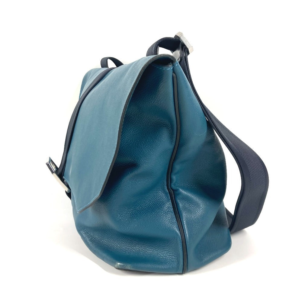 Shoulder Bag Type City Slide Leather Blue