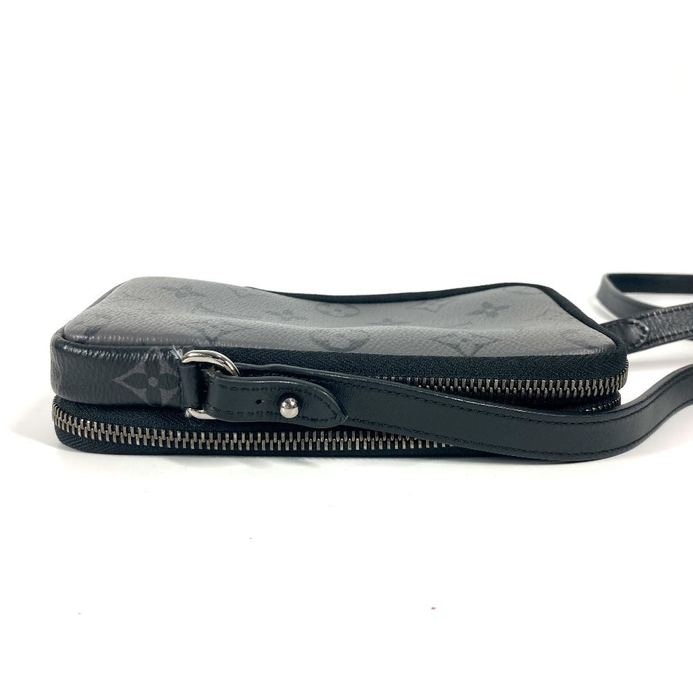 Louis Vuitton M69534 Eclipse Double phone Monogram Canvas Black Shoulder Bag