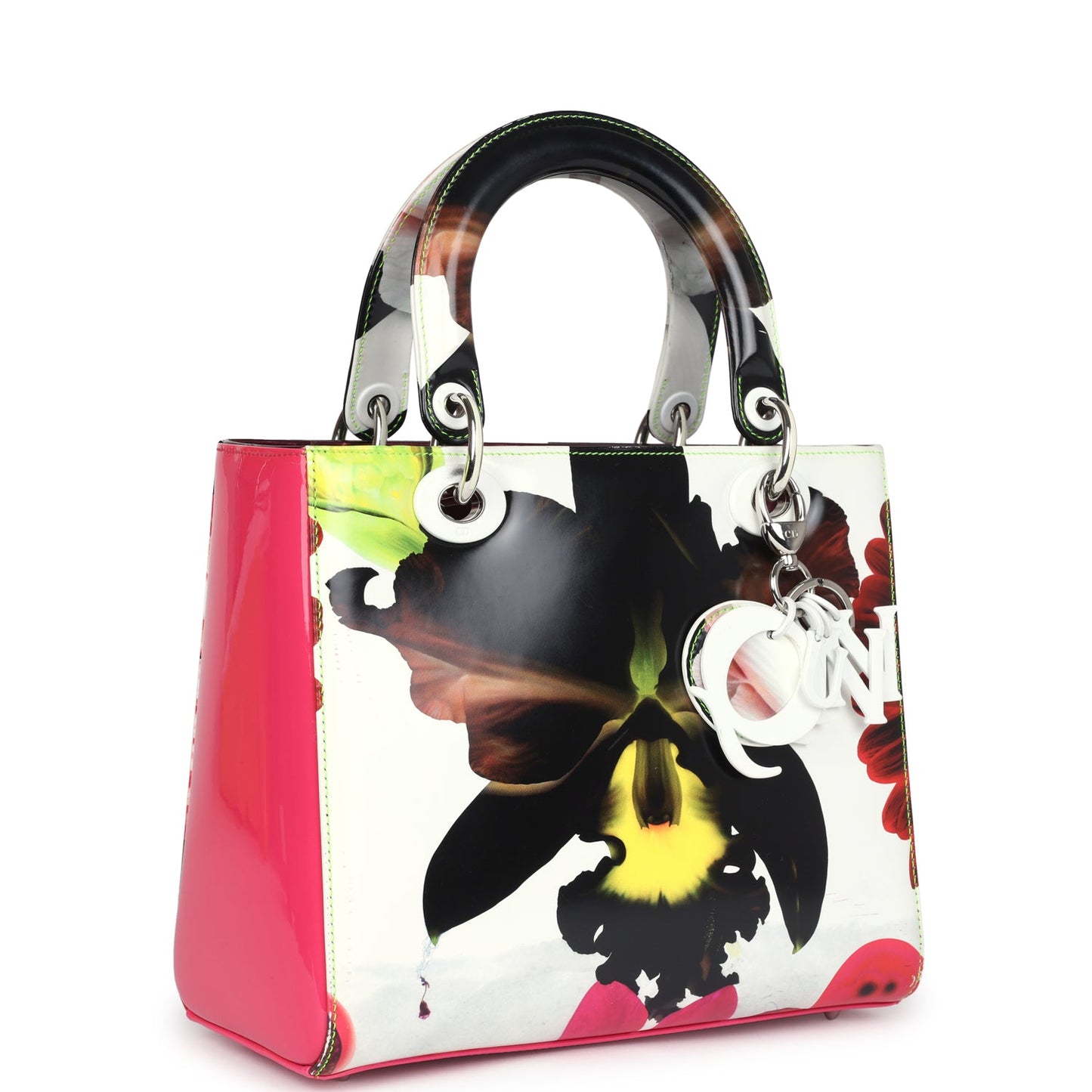 Dior Christian Lady Limited Edition In The Night Garden Silver Medium Tote Bag