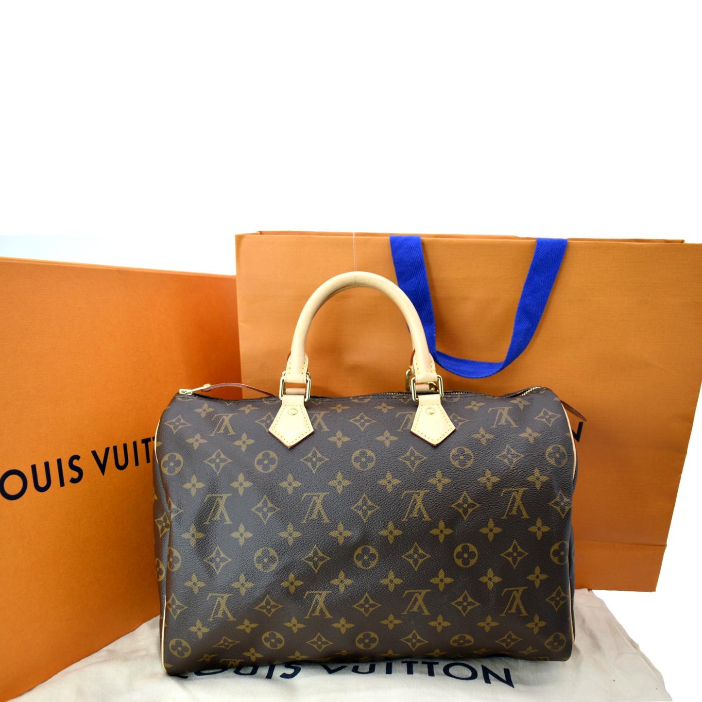 Louis Speedy Nm Satchel Bag Canvas Monogram Travel Bag
