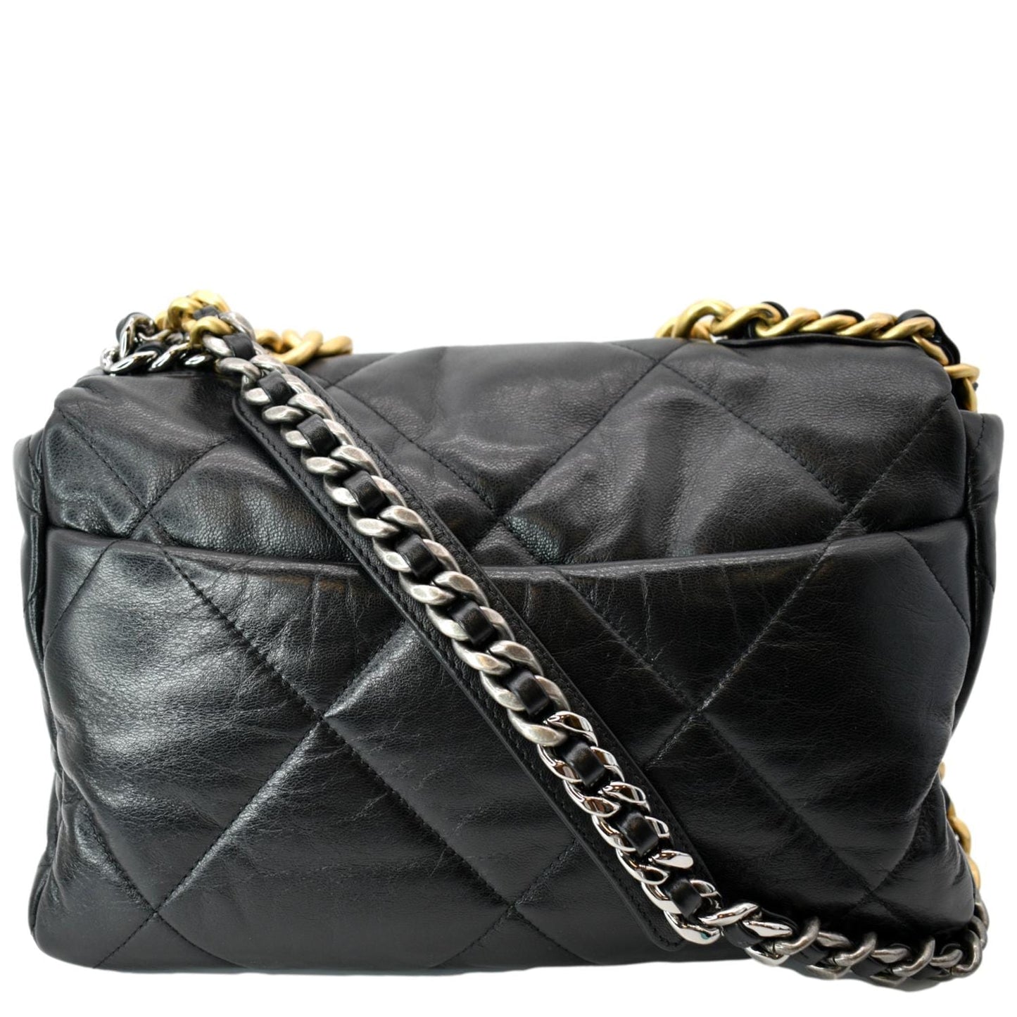 Chanel 19 Flap Quilted - Deals Leather Lambskin Black Travel Bag