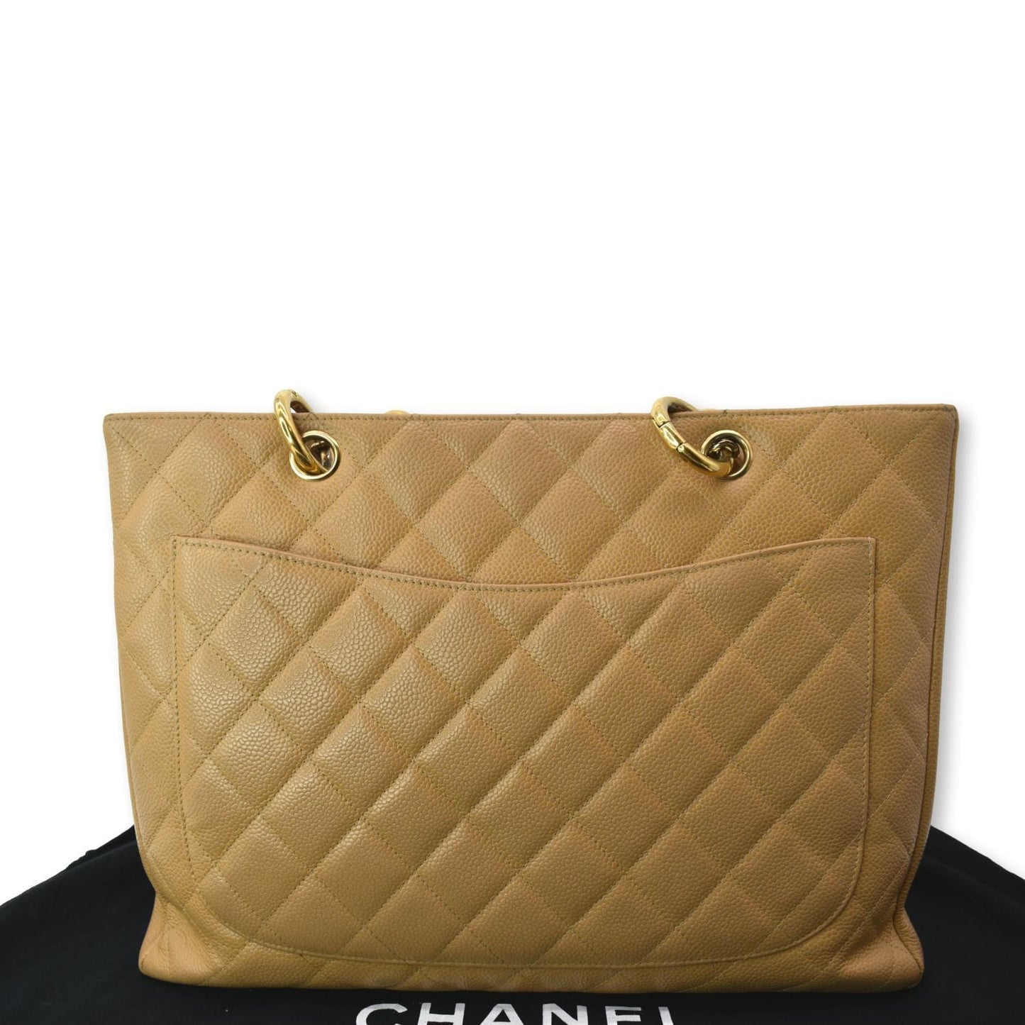Chanel Grand Shopping GST Caviar Leather Beige Travel Bag