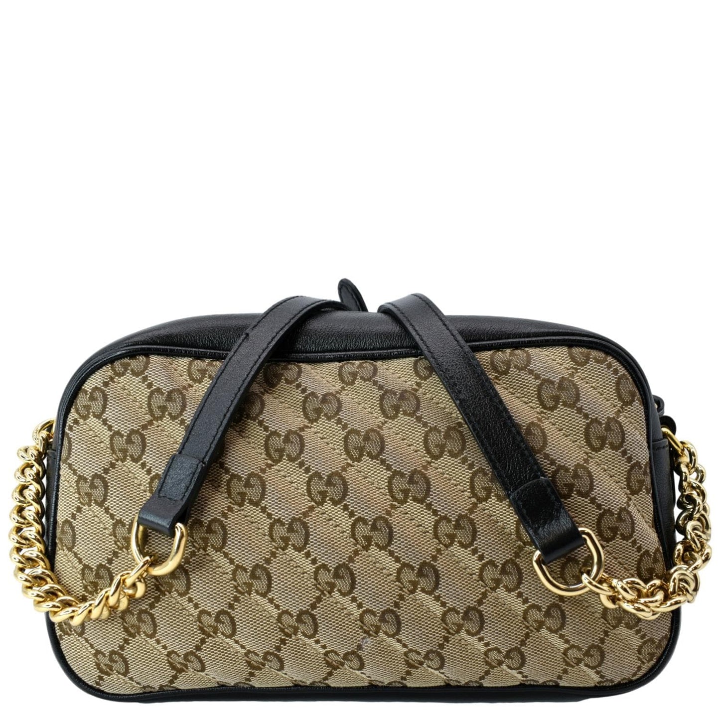 Gucci Marmont Small Crossbody Bag Beige Leather Canvas