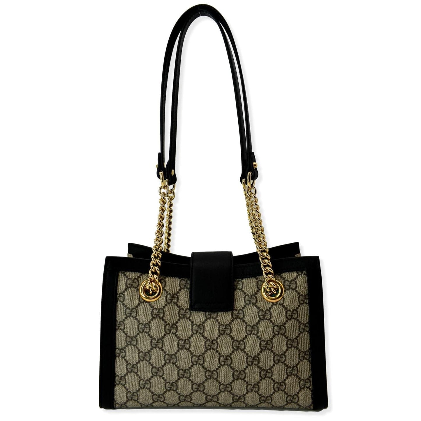 Gucci Padlock Supreme Shoulder Bag Ebony Canvas Beige