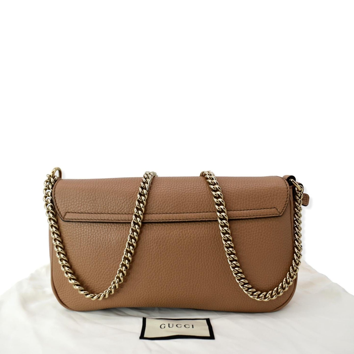 Gucci Soho Flap Crossbody Bag Rose Leather Beige