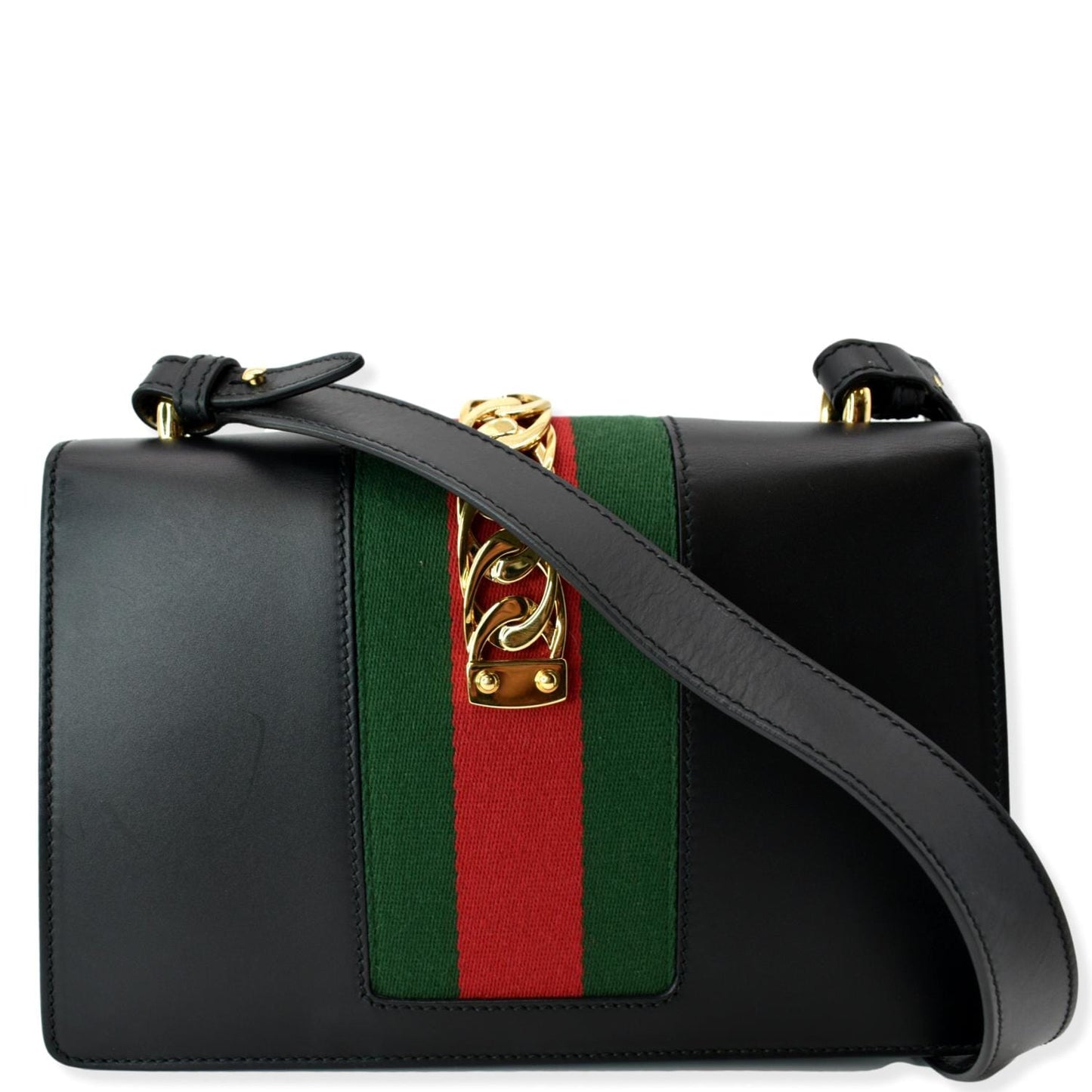 Gucci Sylvie Shoulder Bag Leather Black