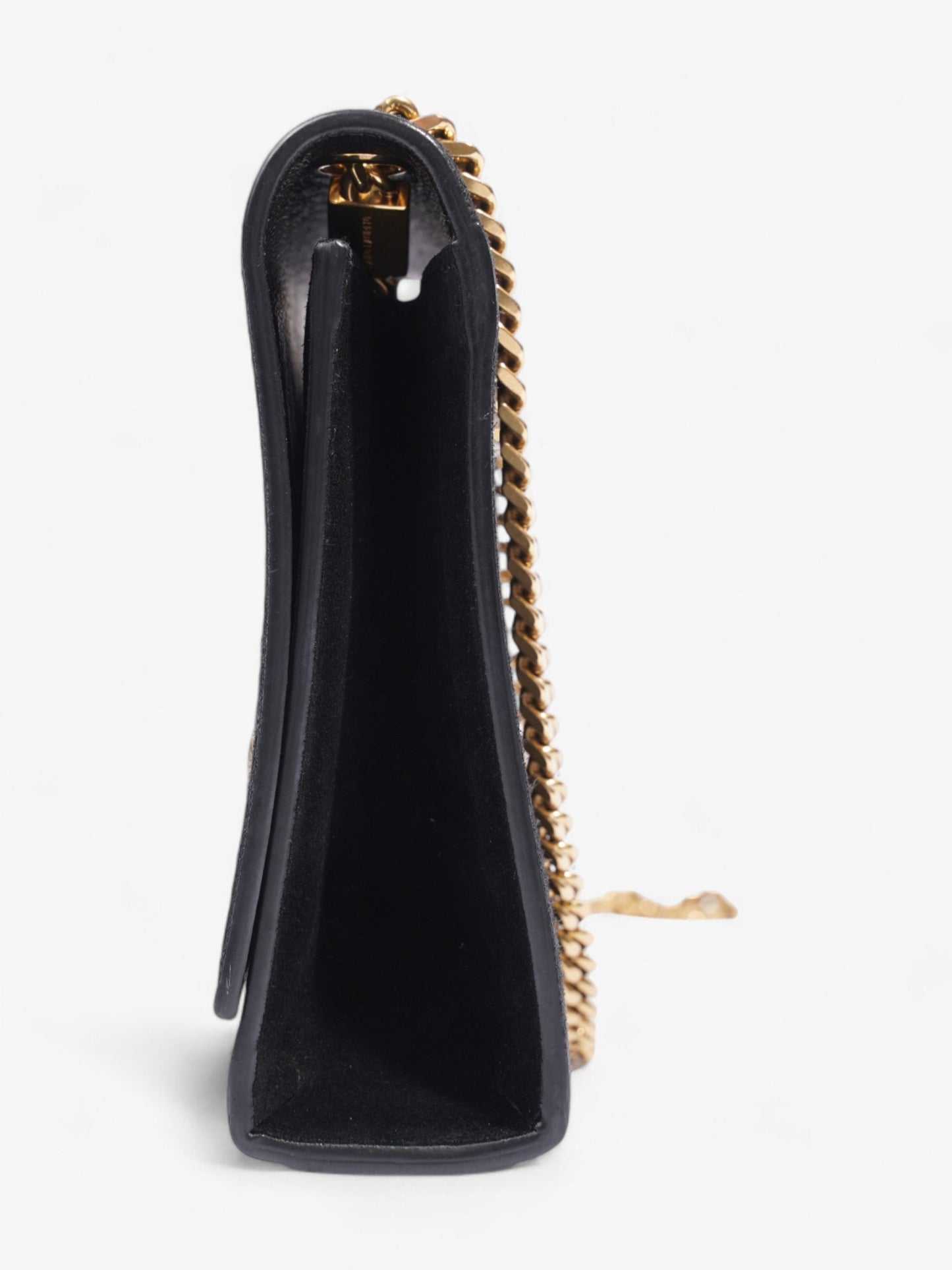 YSL Saint Laurent Kate Shoulder Bag Suede Black Medium