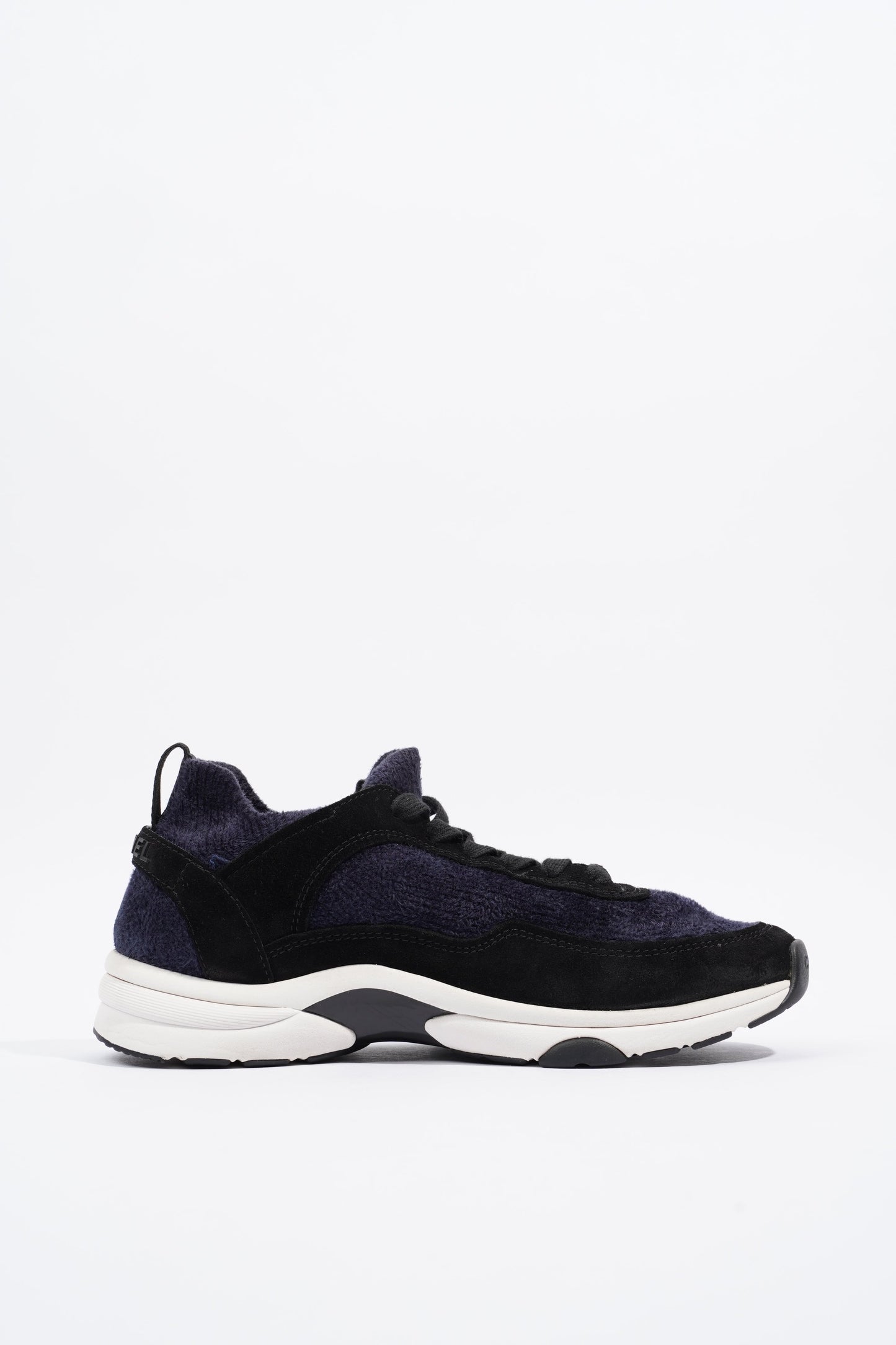 Chanel CC Logo Sneaker Navy Black White Fabric EU 39 UK 6