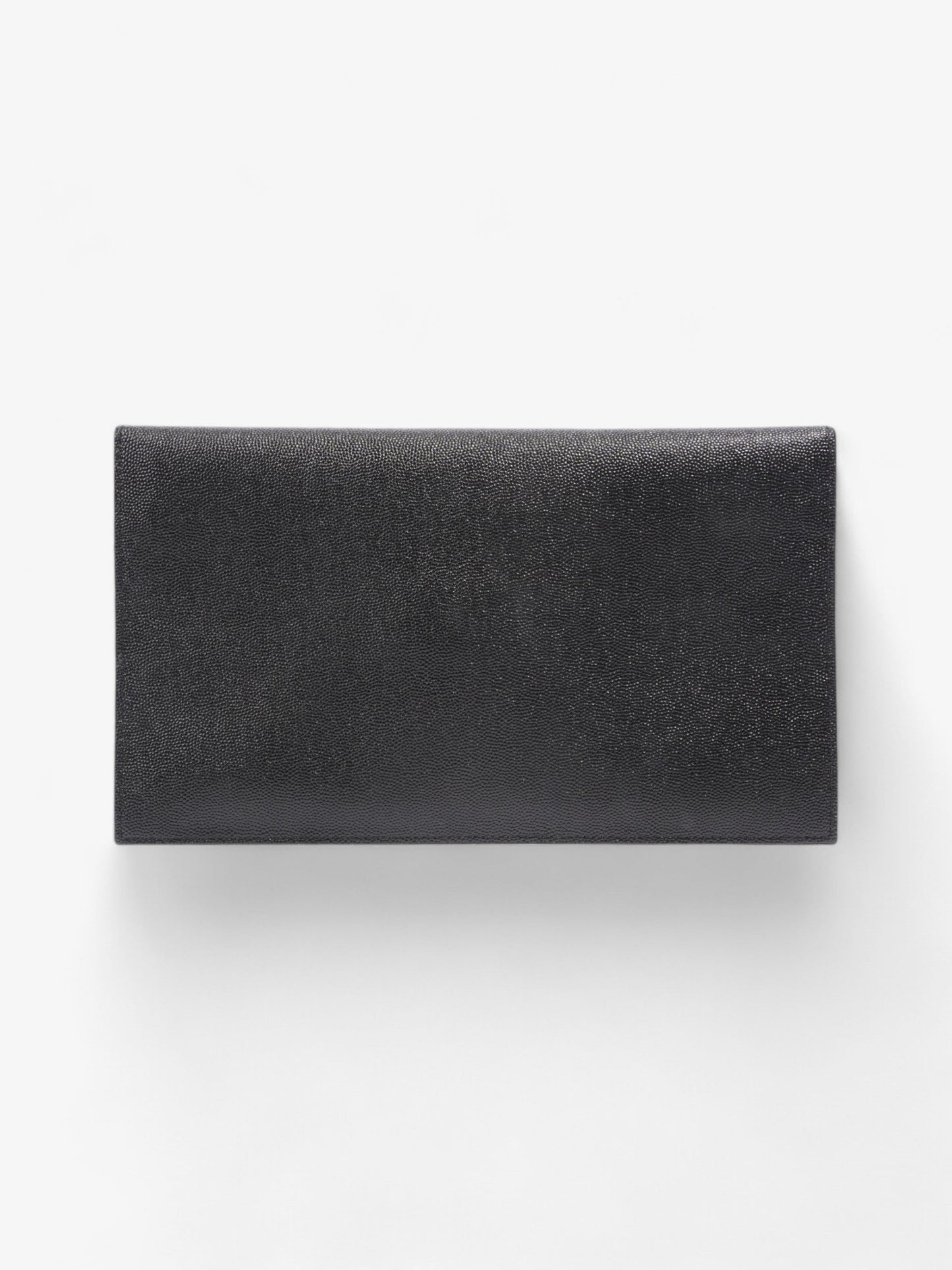 YSL Saint Laurent Uptown Clutch Grained Leather Black Clutch Bag Black Grained Leather