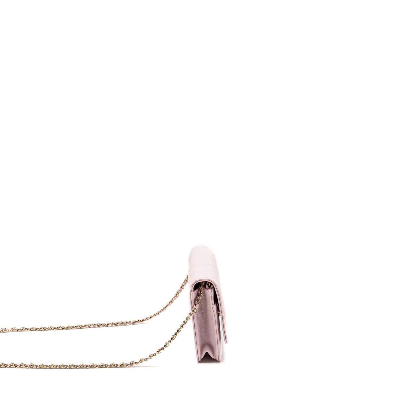Chanel Classic on Caviar LGHW Pink Wallet Case