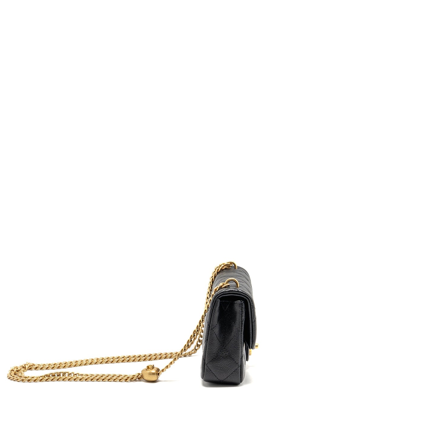 Chanel Coco Love Flap Adjustable Caviar GHW Black Shoulder Bag 5