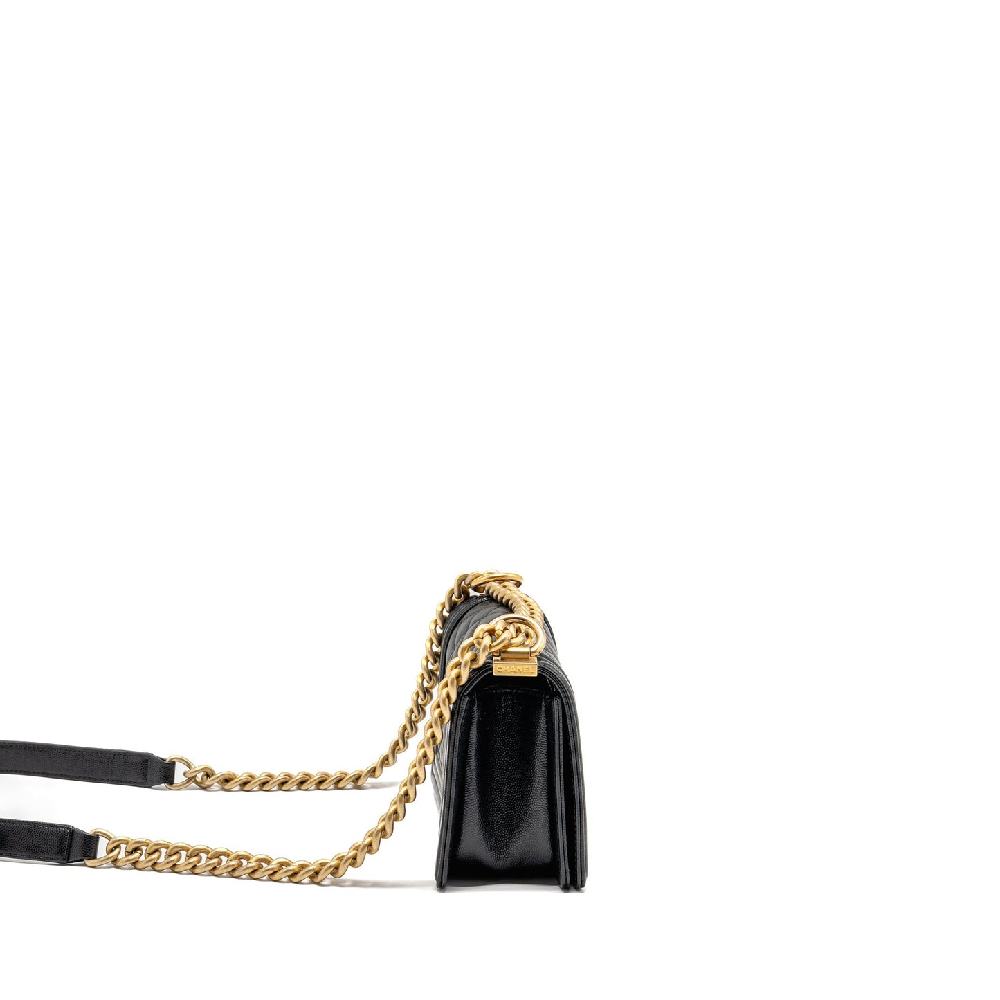 Chanel Boy Caviar GHW Microchip Black Small Handbag Microchip 1