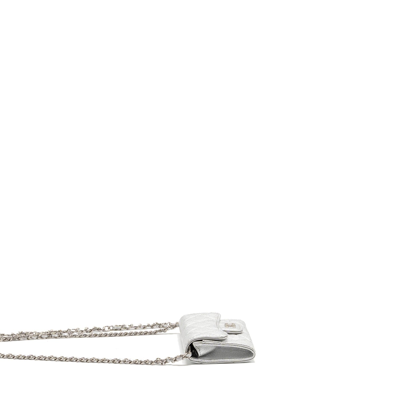 Chanel flap belt lambskin SHW Silver