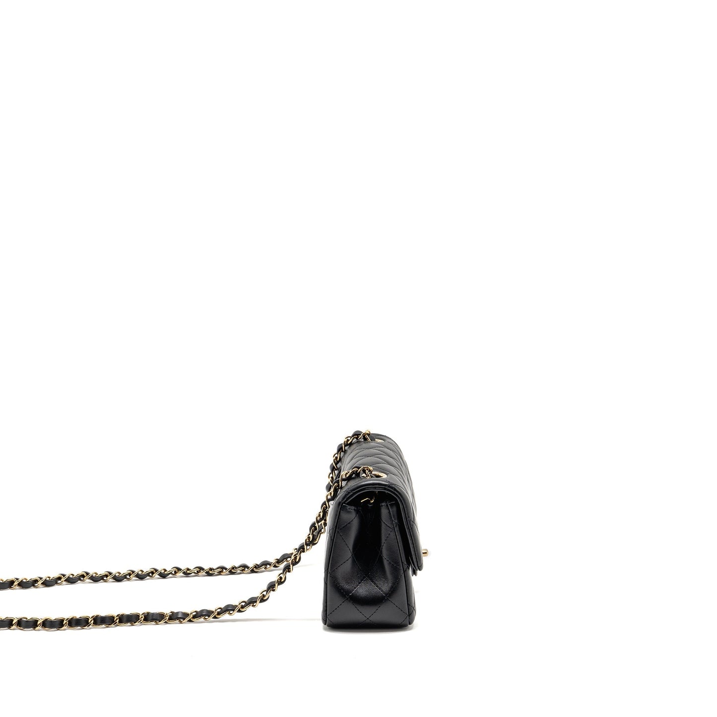 Chanel Minirectangular flap Lambskin LGHW microchip Black Shoulder Bag