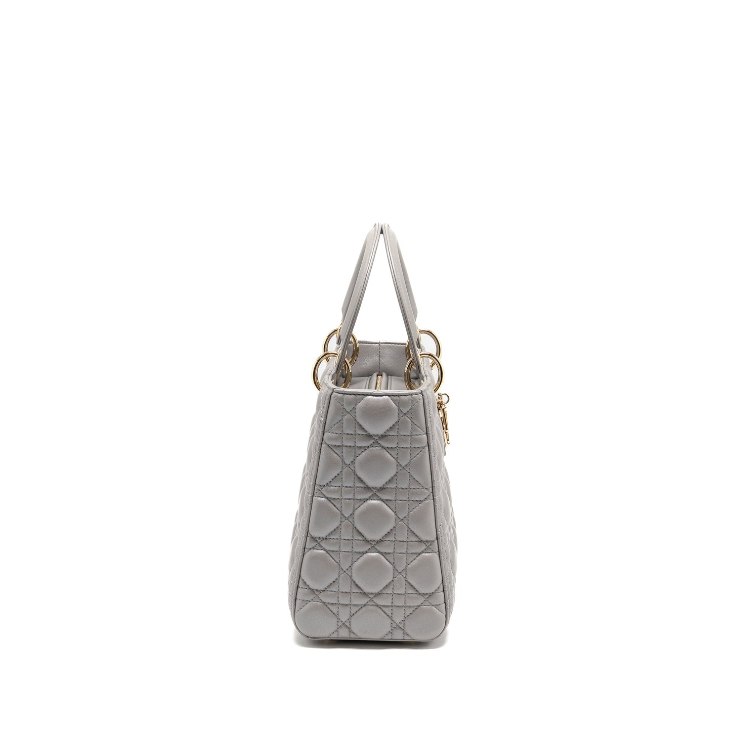 Dior Lady Lambskin Grey Handbag Medium Travel Bag Grey Handbag