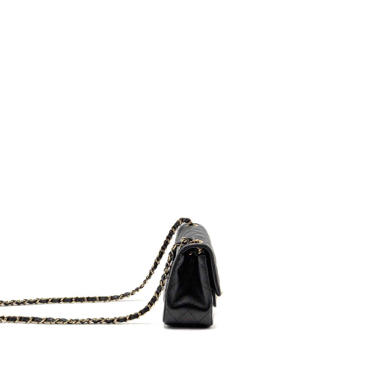Chanel Square Flap Caviar LGHW Black Shoulder Bag
