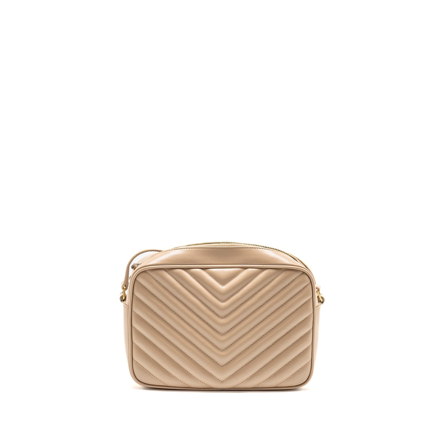 YSL Saint Laurent Lou Camera Purse Calfskin Travel Bag Beige