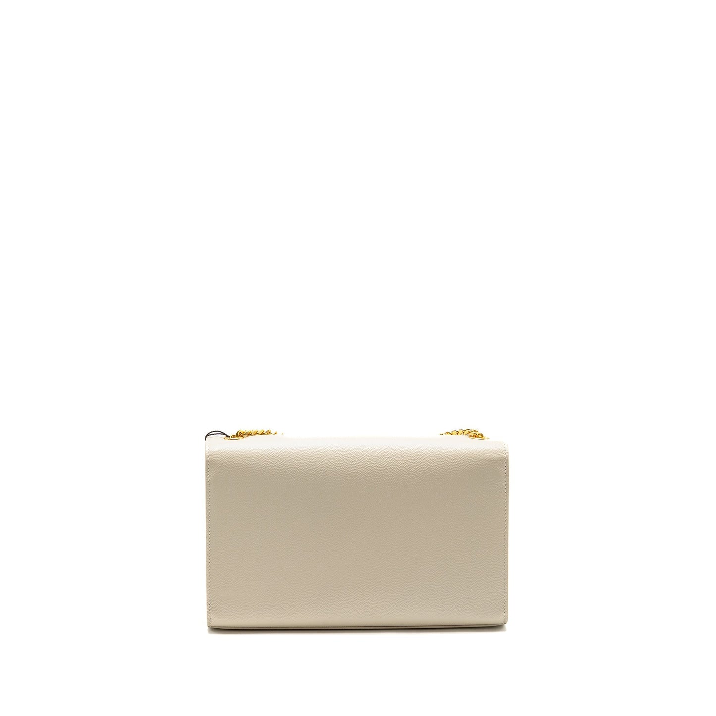 YSL Saint Laurent Kate Purse Grained Calfskin Travel Bag White Medium