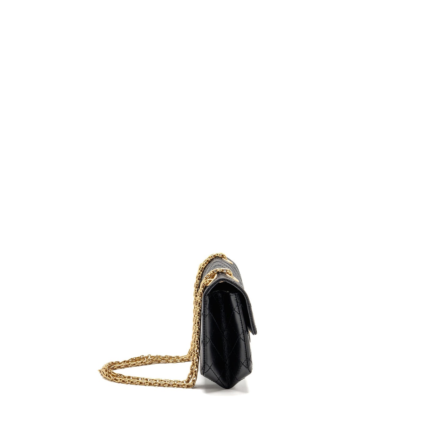 Chanel 2.55 Reissue Aged Calfskin GHW Microchip Black Mini Bag Black 1