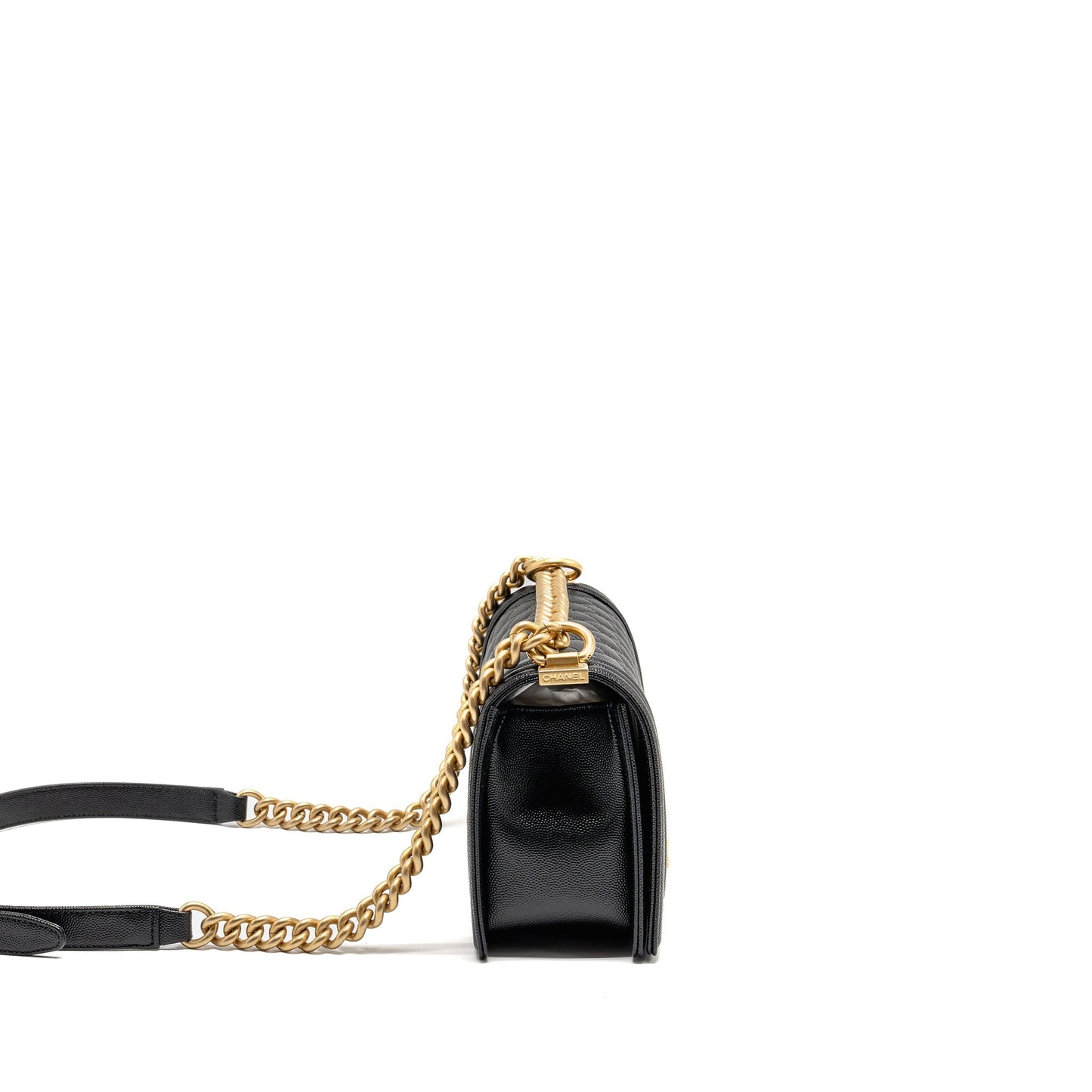 Chanel Boy Caviar GHW microchip Black Handbag