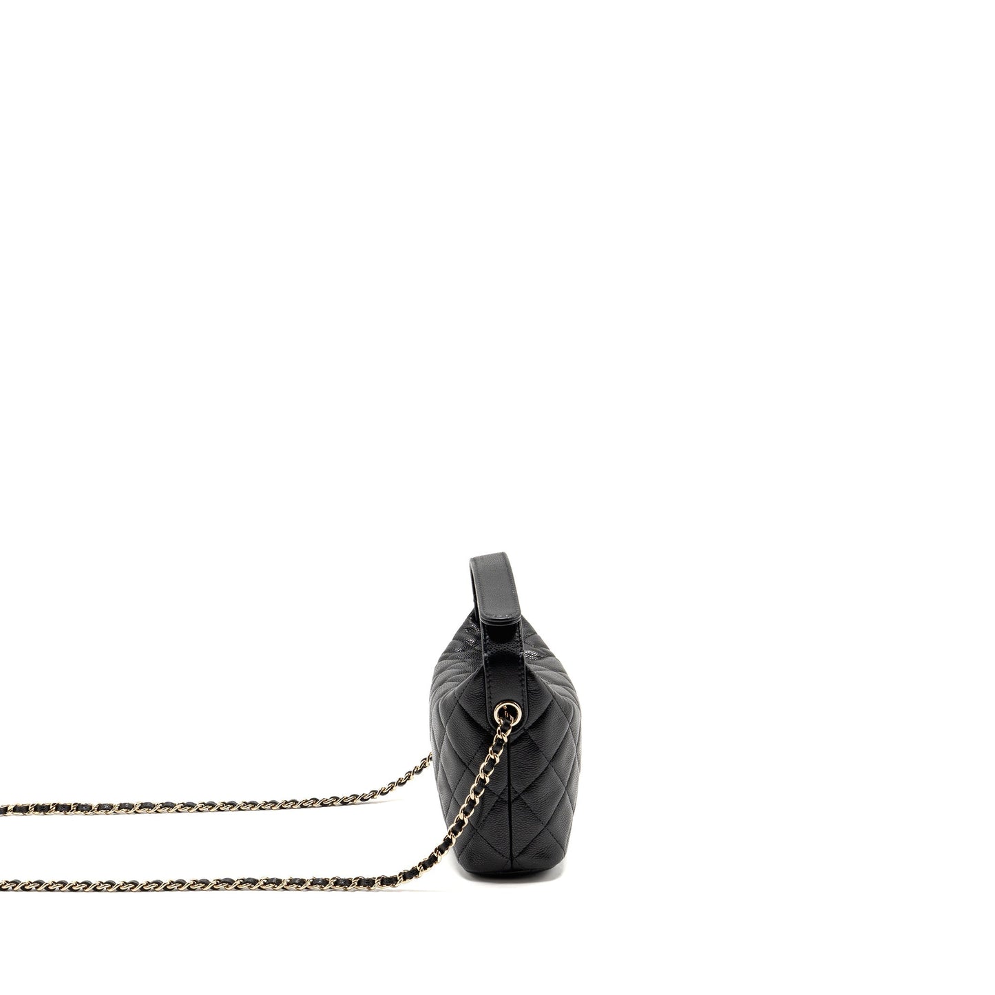 Chanel 25c Quilted Hobo Caviar GHW microchip Black Shoulder Bag Ghwmicrochip 2