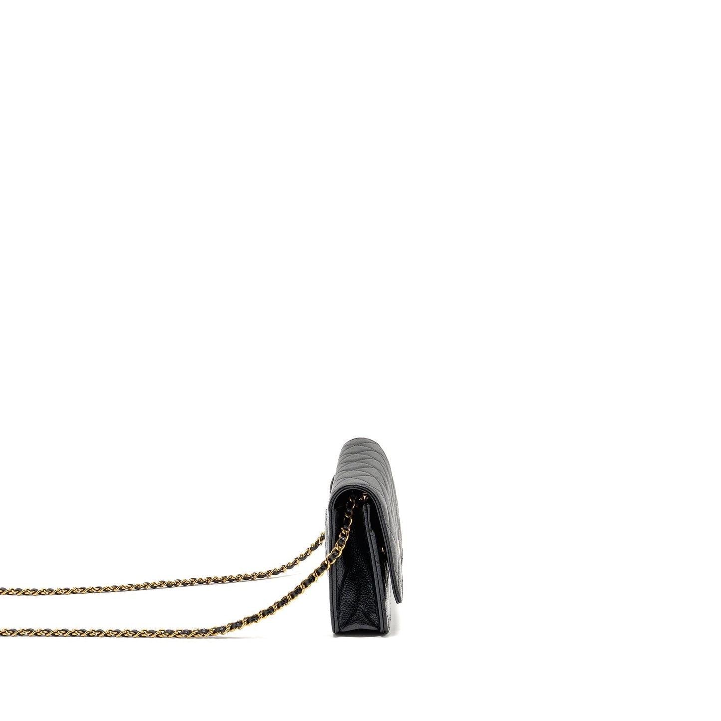 Chanel Classic On Caviar GHW microchip Black Wallet Case Ghwmicrochip 4