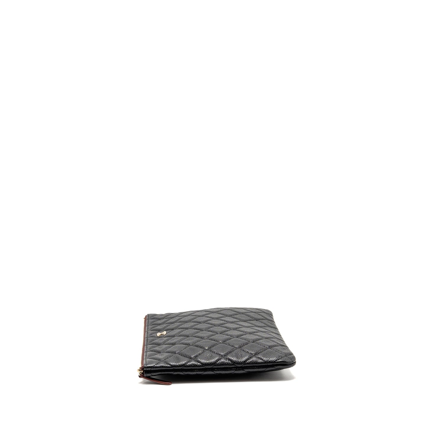 Chanel Classic Zipped Caviar LGHW Black Handbag