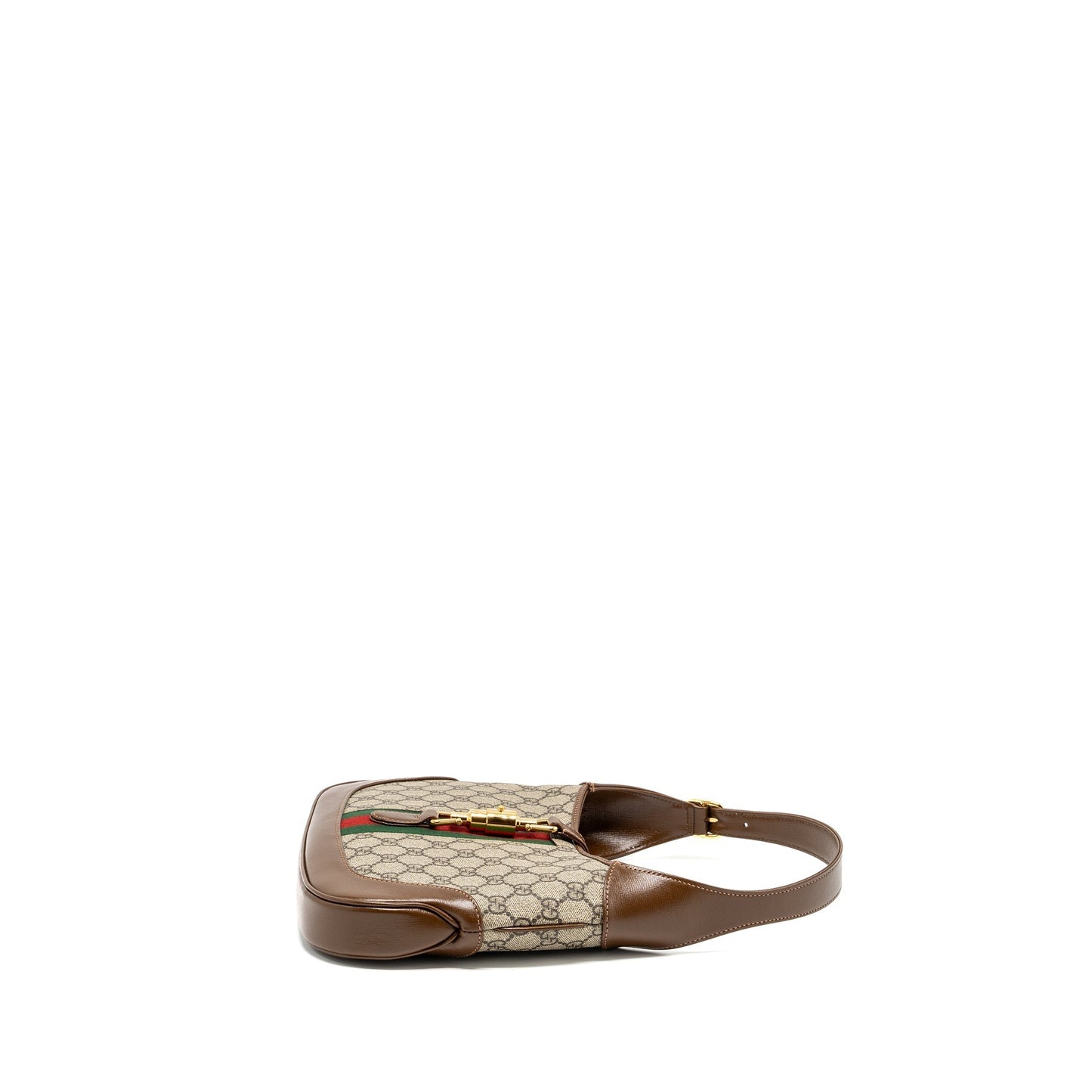 Gucci Jackie Shoulder Bag Supreme Calfskin Multicolour Canvas Brown